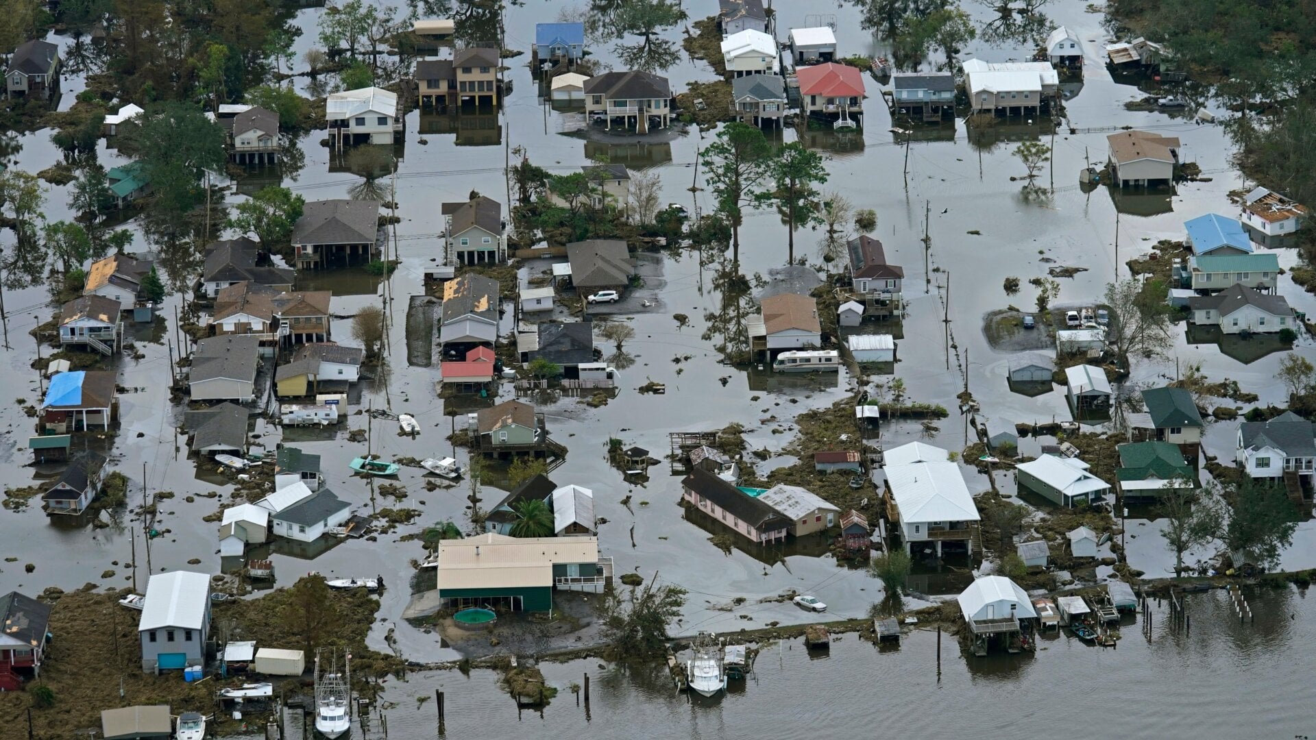 Flooding in the aftermath of Hurricane Ida, which made landfall on the Gulf Coast in August 2021.