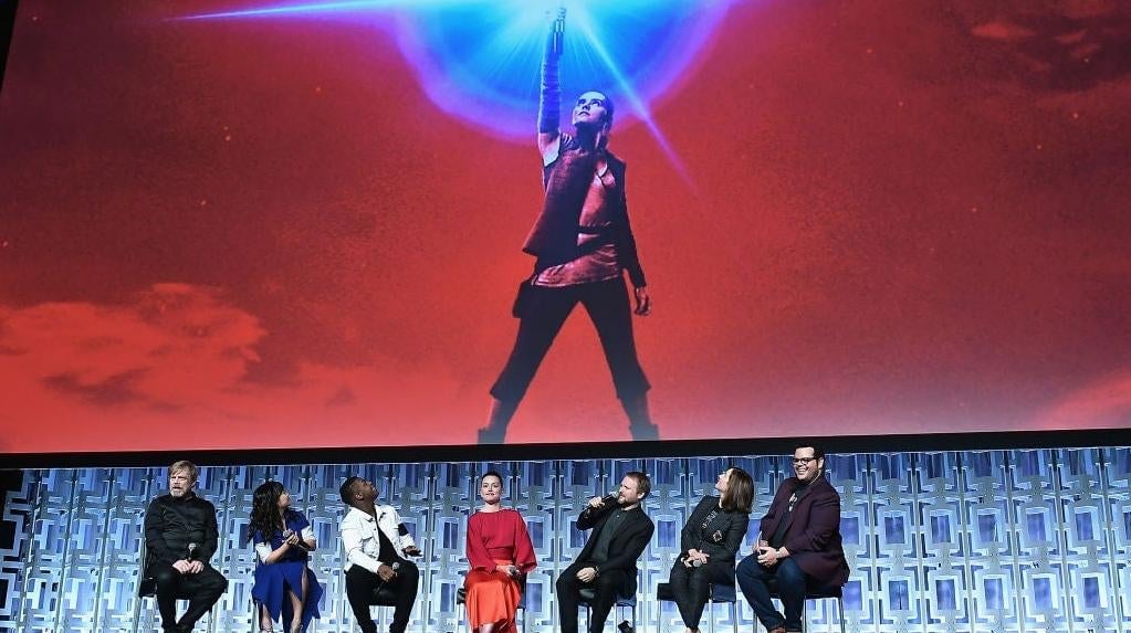 We probably won’t see Rey (or her Last Jedi castmates, seen here in 2017), but Star Wars Celebration will still have plenty of news.
