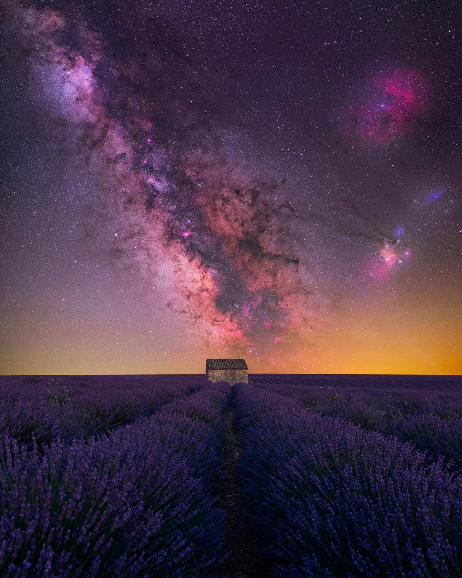 The Milky Way above Valensole, France.