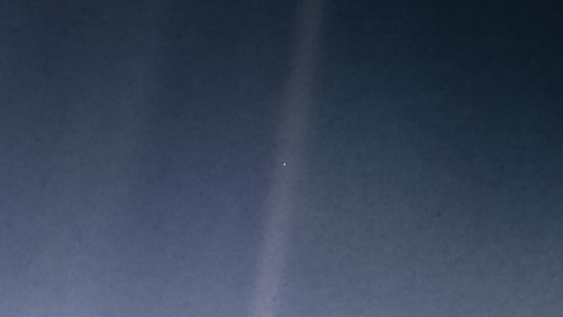 Dubbed the “Pale Blue Dot,” this Voyager 1 image from 1990 is the farthest view of Earth ever taken. This enhanced version of the image was released in 2020.