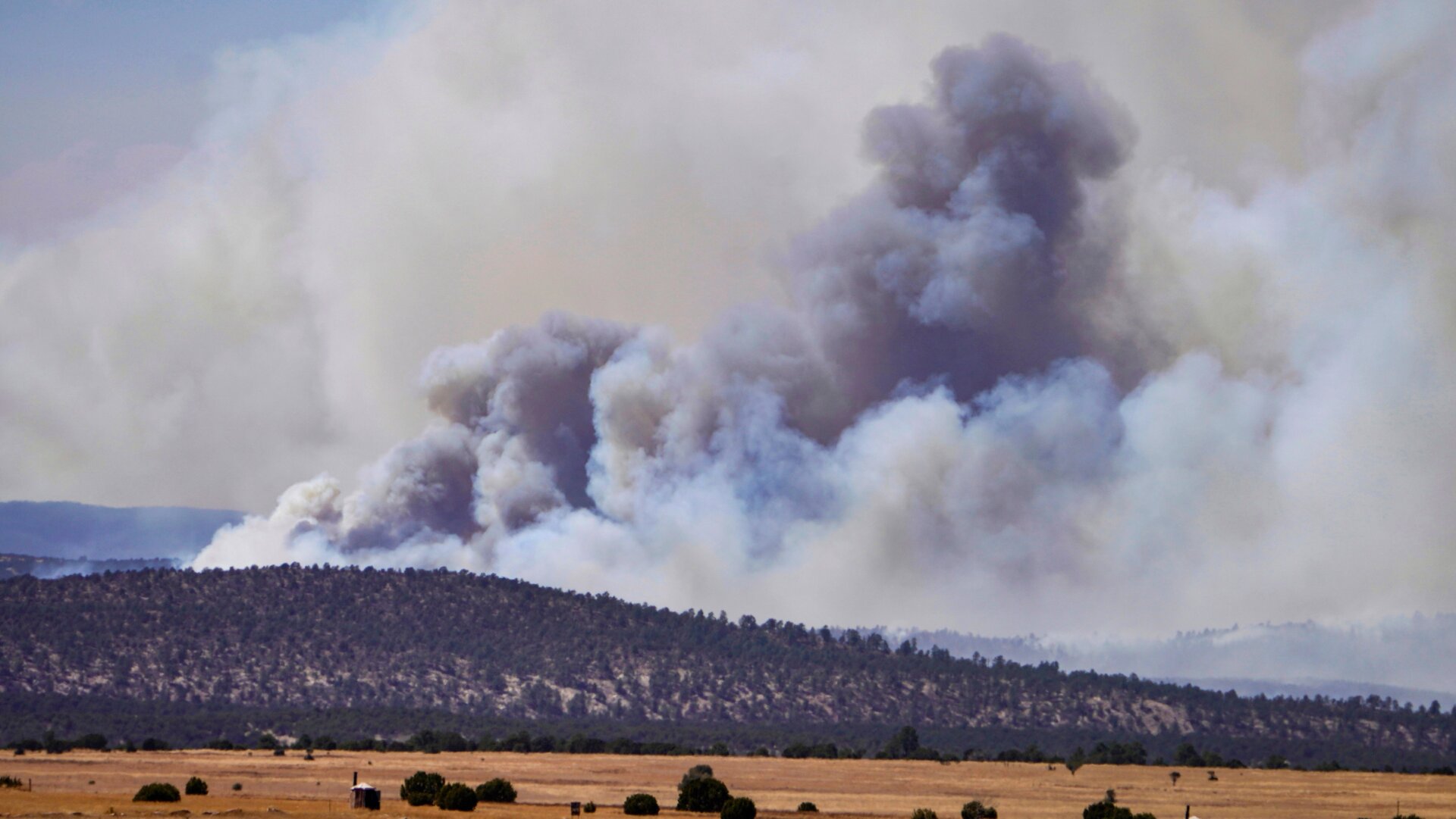 Wind is pushing the fires to expand.