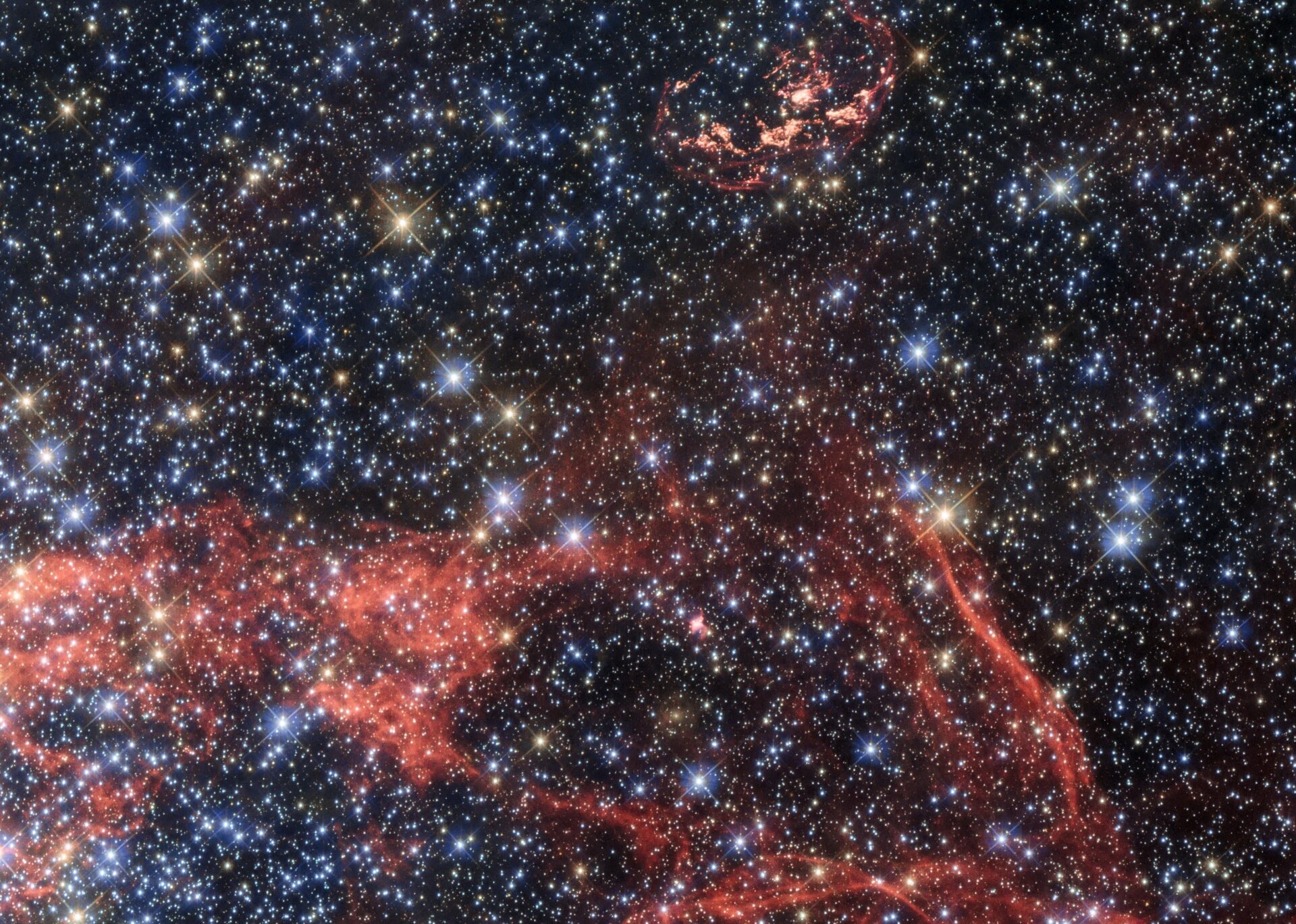 The remnants of a Type Ia supernova seen by Hubble.