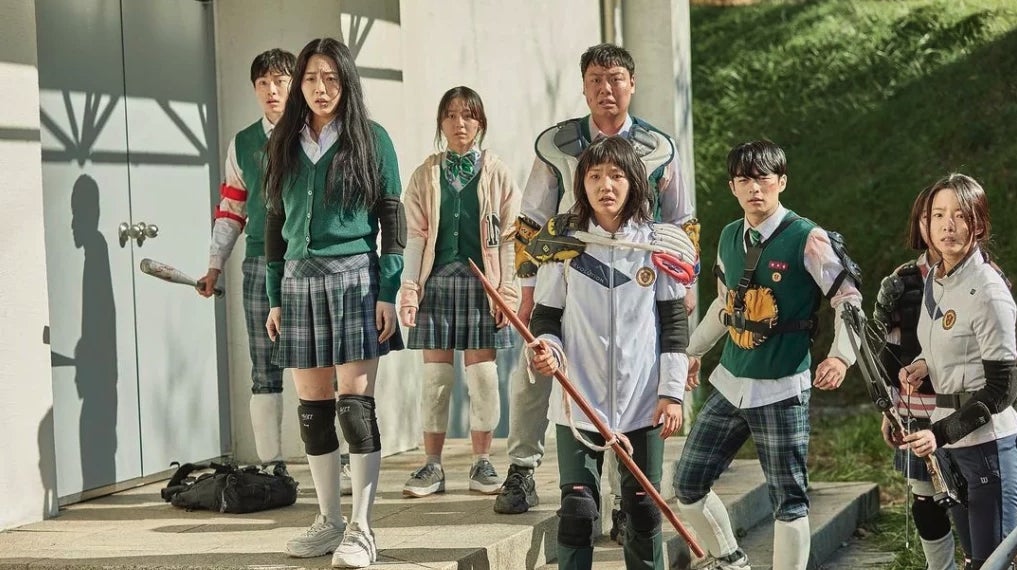 Students face off against their zombie classmates in Netflix’s All of Us Are Dead.