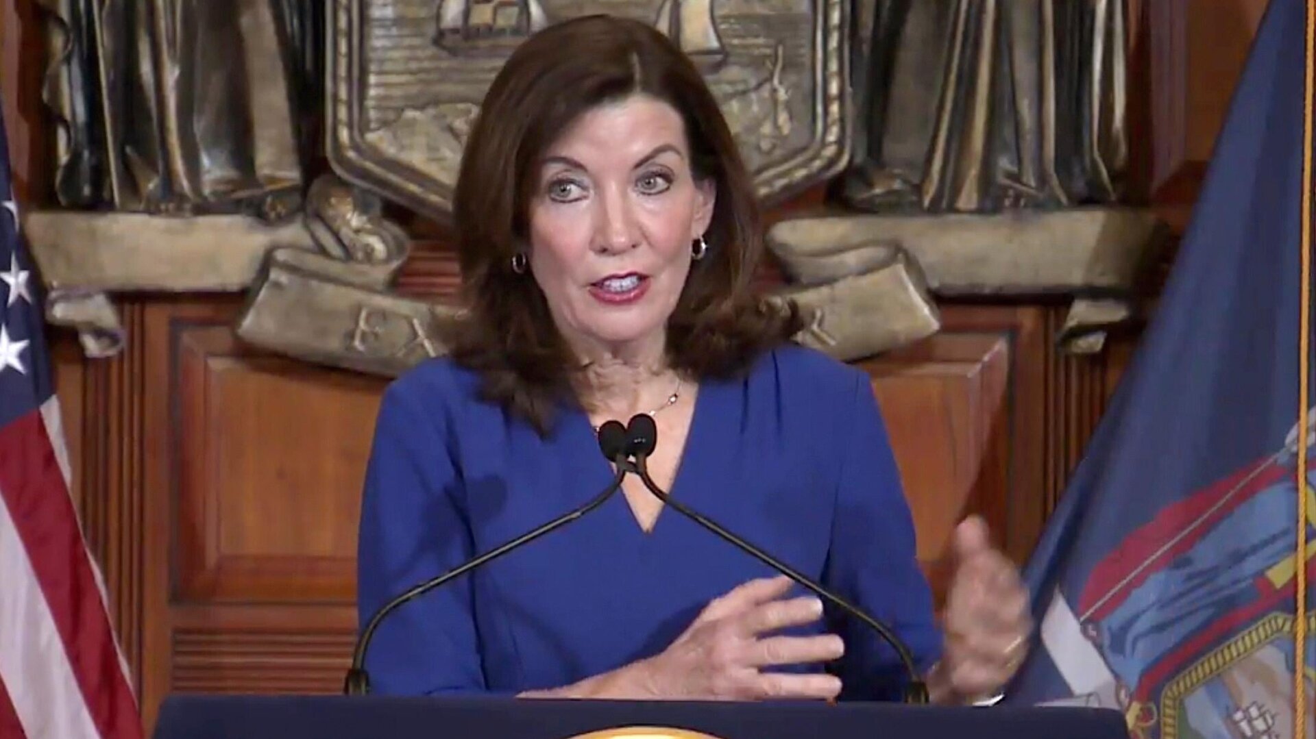 The governor of New York is pushing for monitoring of online content as others advocate for free speech on social media platforms.