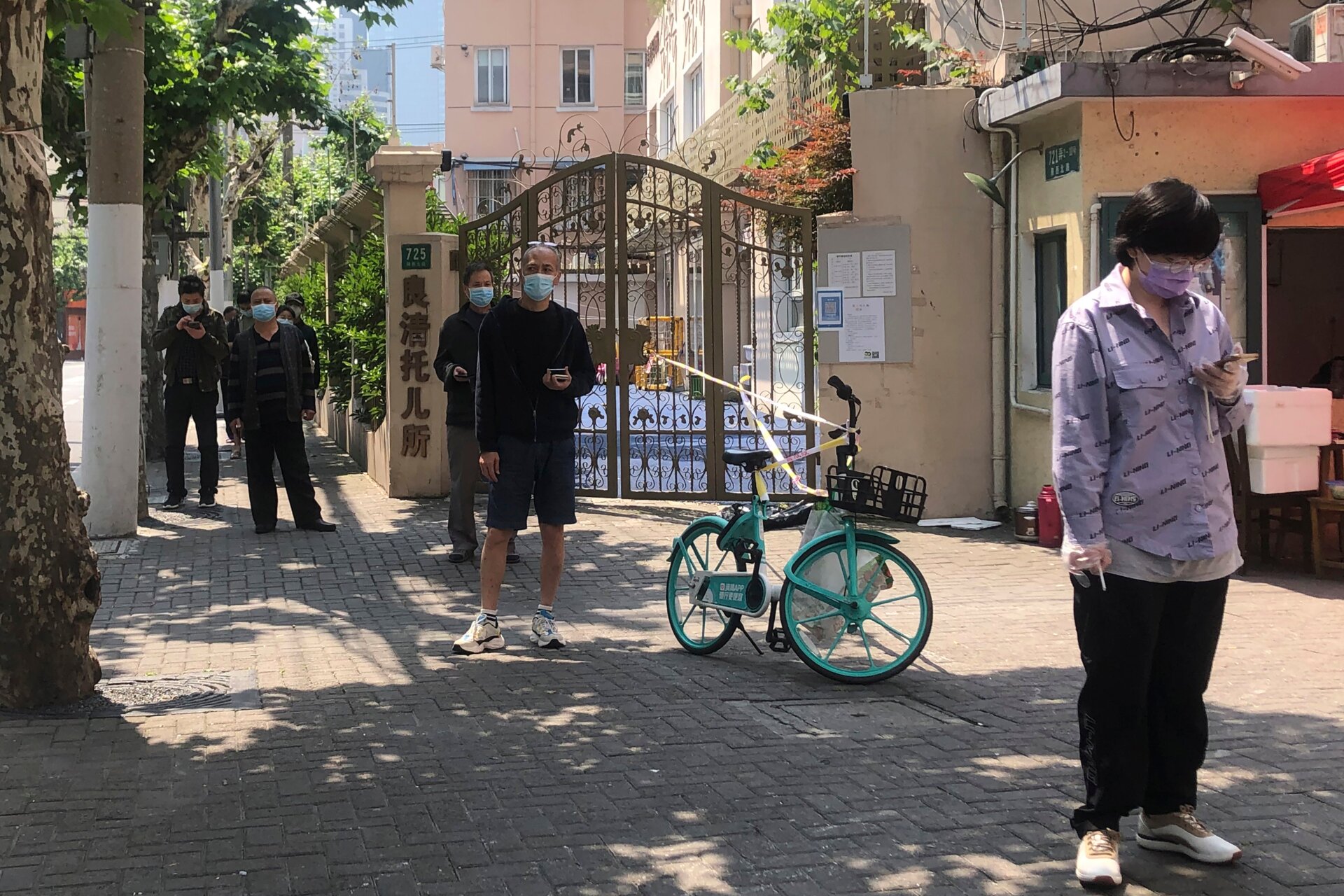 Shanghai residents line up for mass COVID-19 testing on Monday, May 16.