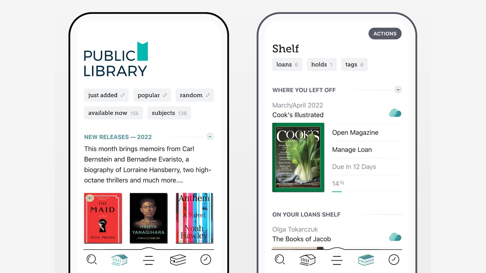Libby lets you borrow e-books from the library.