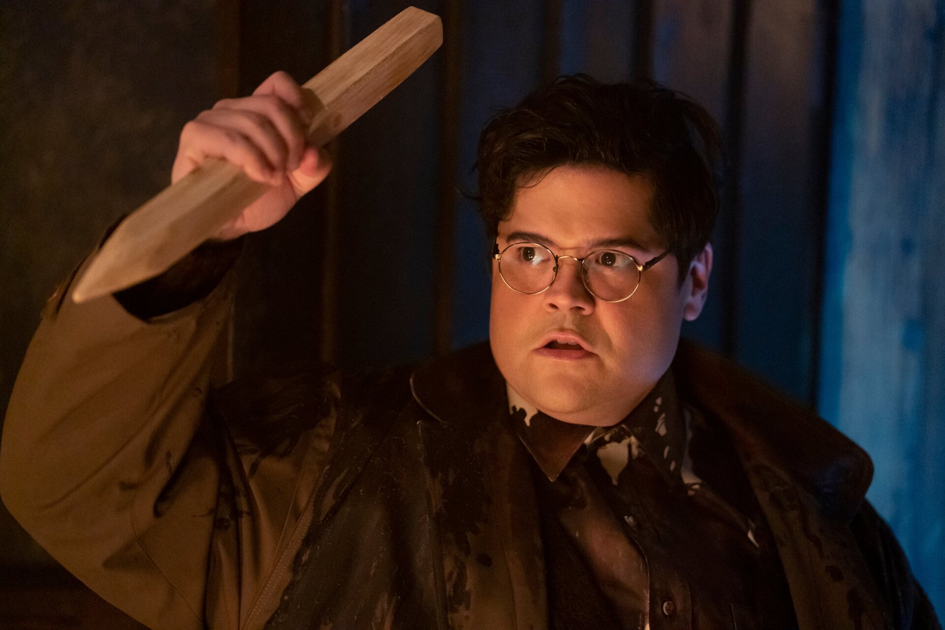 Wooden stakes, yes. Bags of rice on the floor, no.