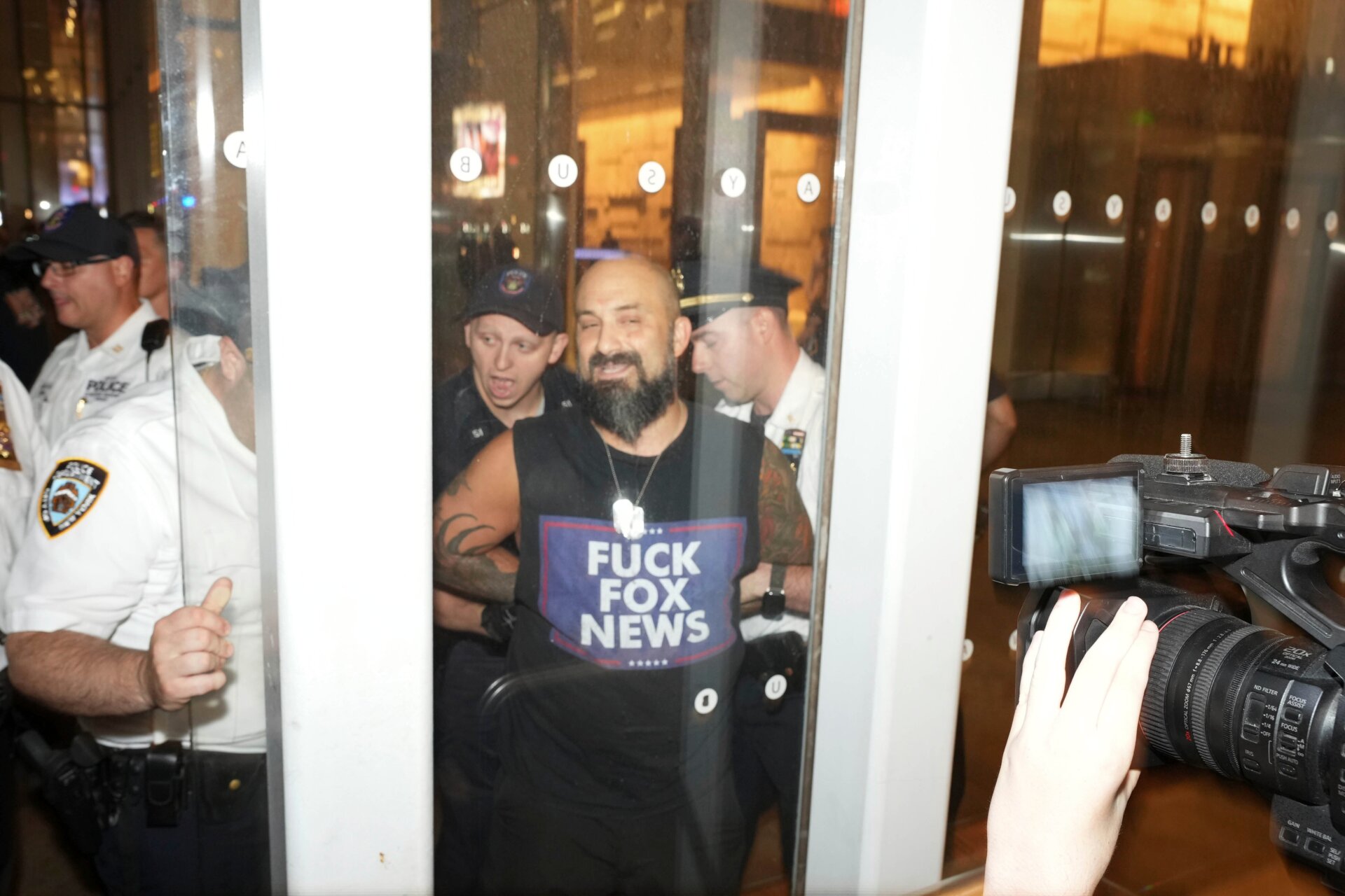 Several protestors arrested at 42nd St and 6th Ave. during protest  against the the Supreme Court’s decision in the Dobbs v Jackson Women’s  Health case on June 24, 2022 in the Manhattan borough of New York City.