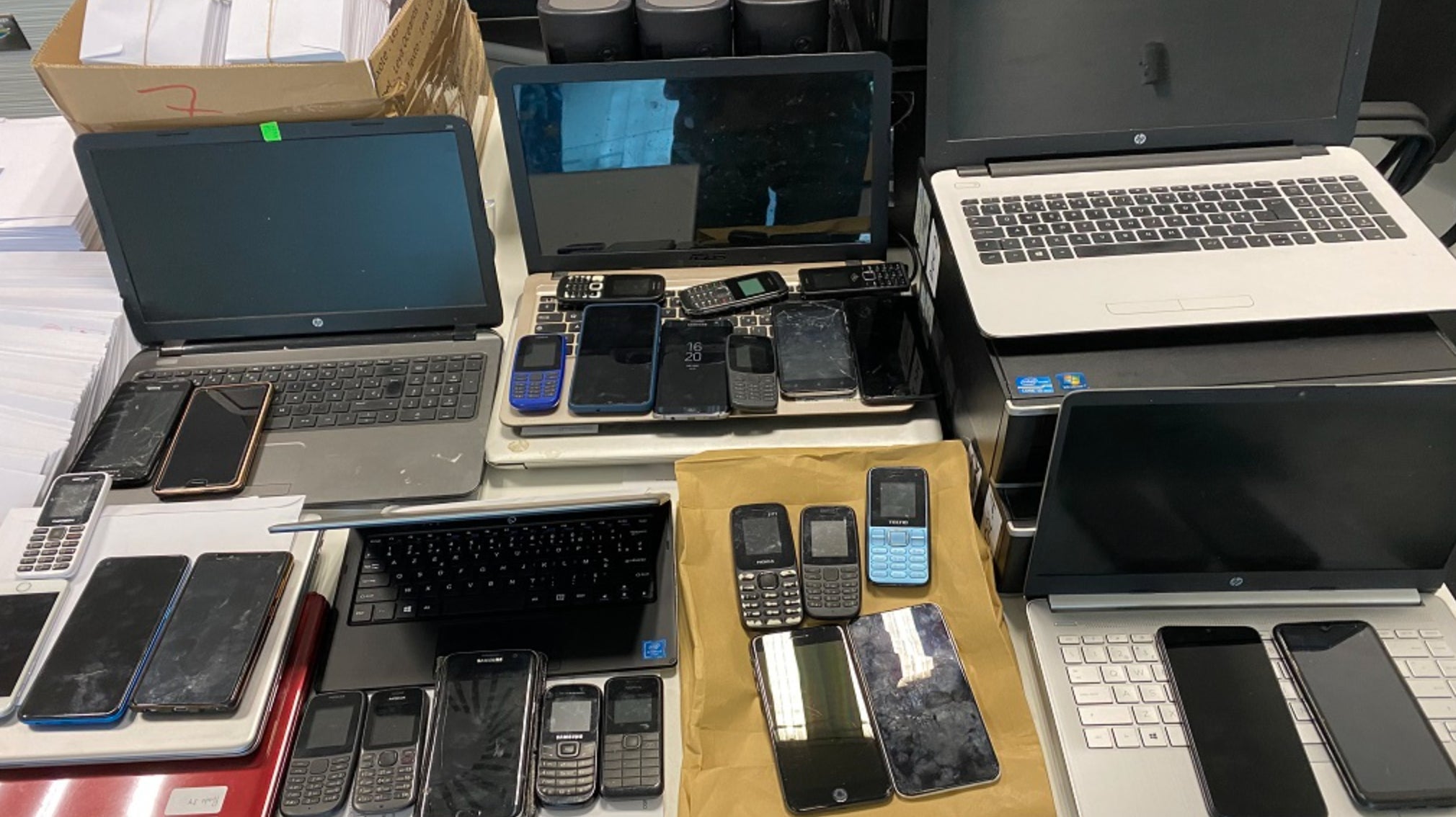 Items seized by police in the course of “First Light 2022.”