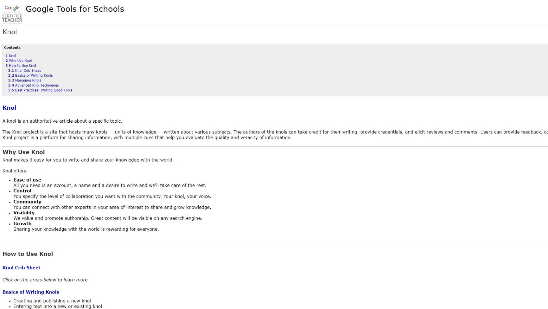 Google Knol explainer 