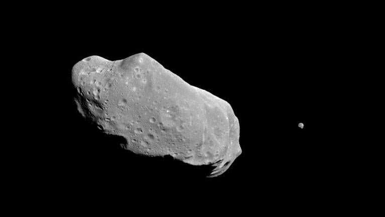 The asteroid Ida and its moon, Dactyl.