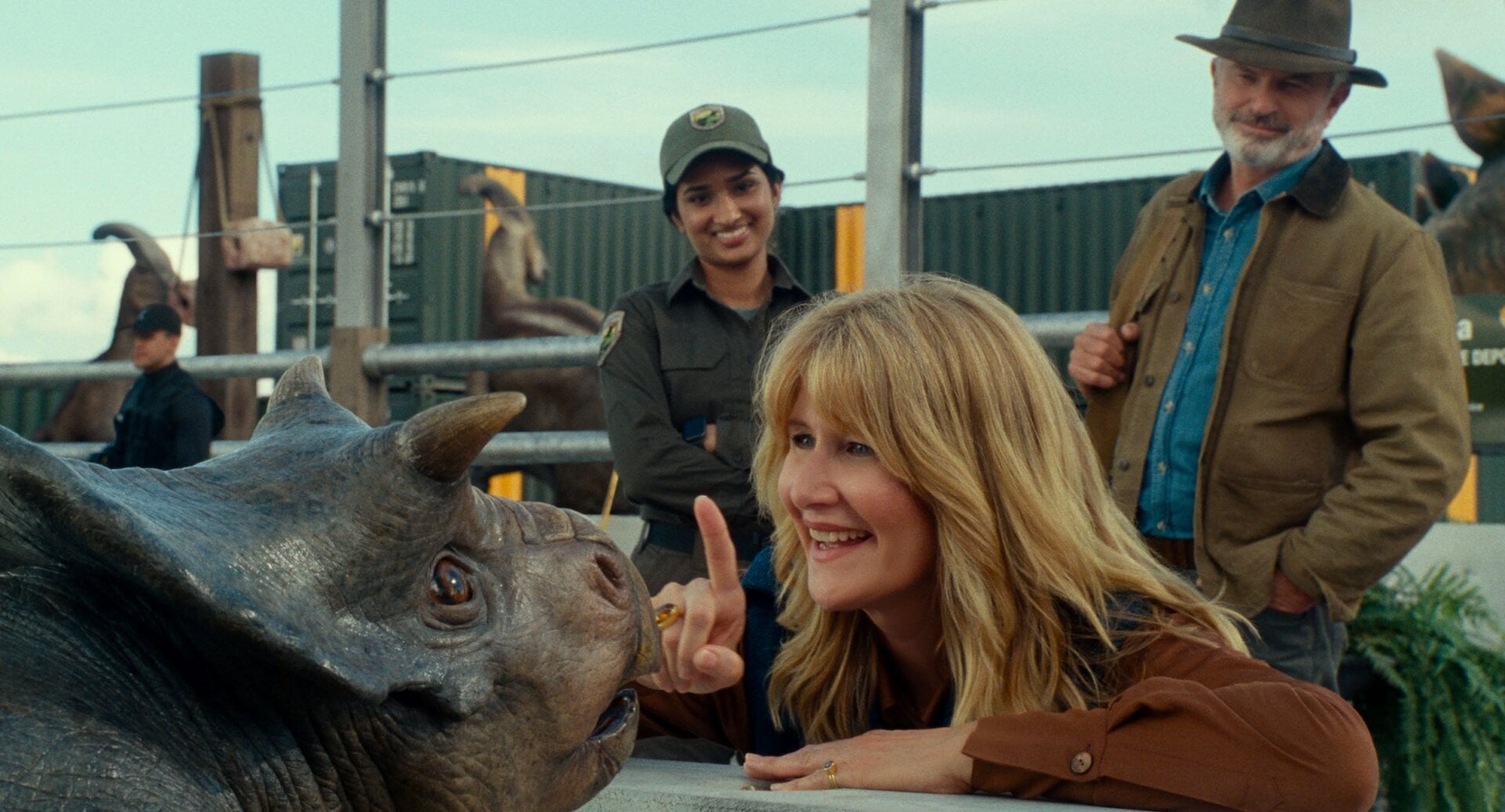 Sattler plays with a baby Trike.