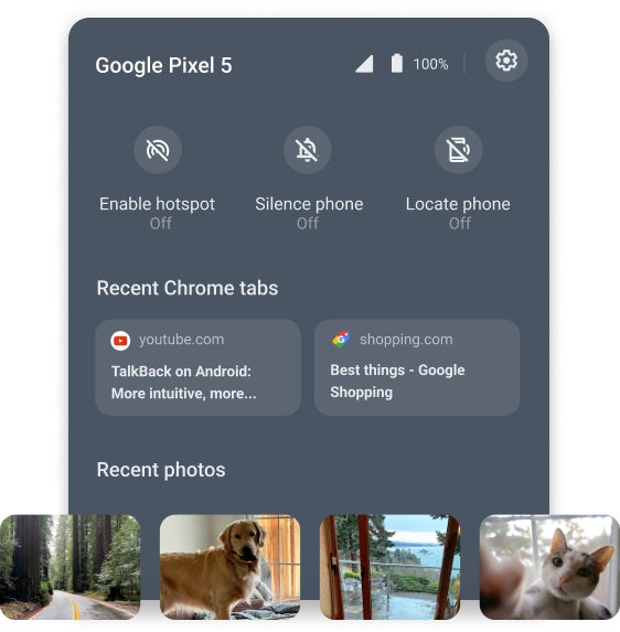 The new Phone Hub update lets you easily transfer photos from your Android device to your Chromebook. 