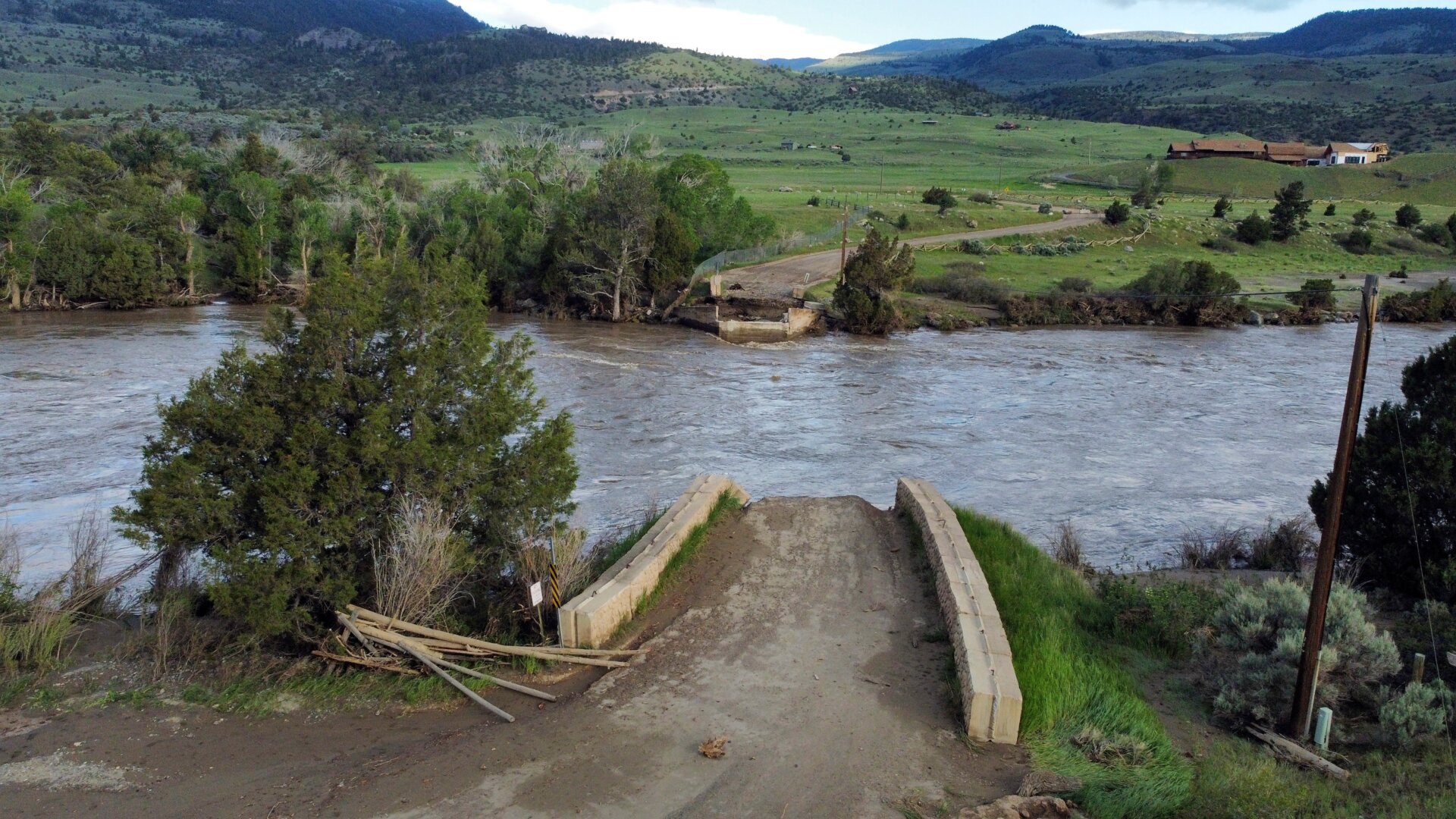 In its wake, the flooding has left gaps where bridges used to be along the Yellowstone River. The course of the river has been permanently altered by the historic event.