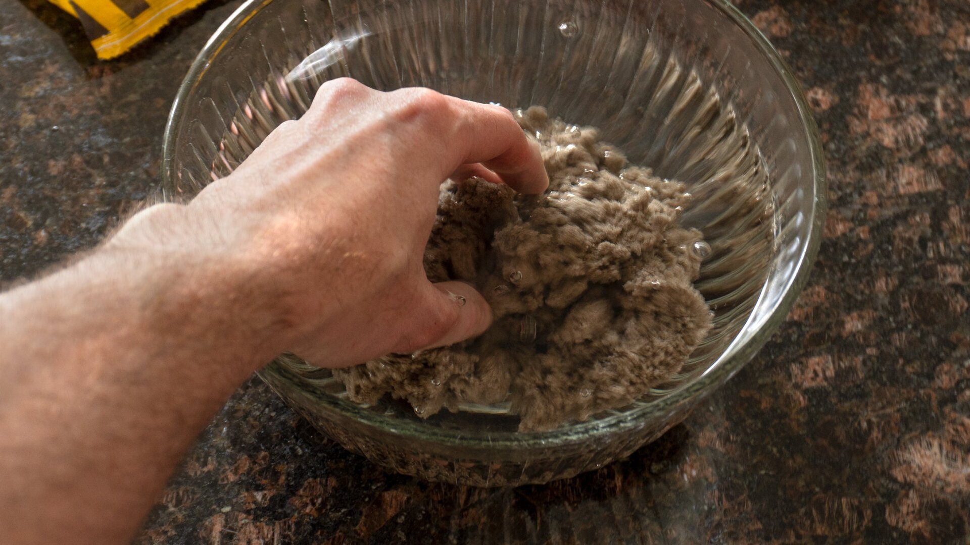 If you don’t like to get your hands dirty, you’re going to hate the mixing step.