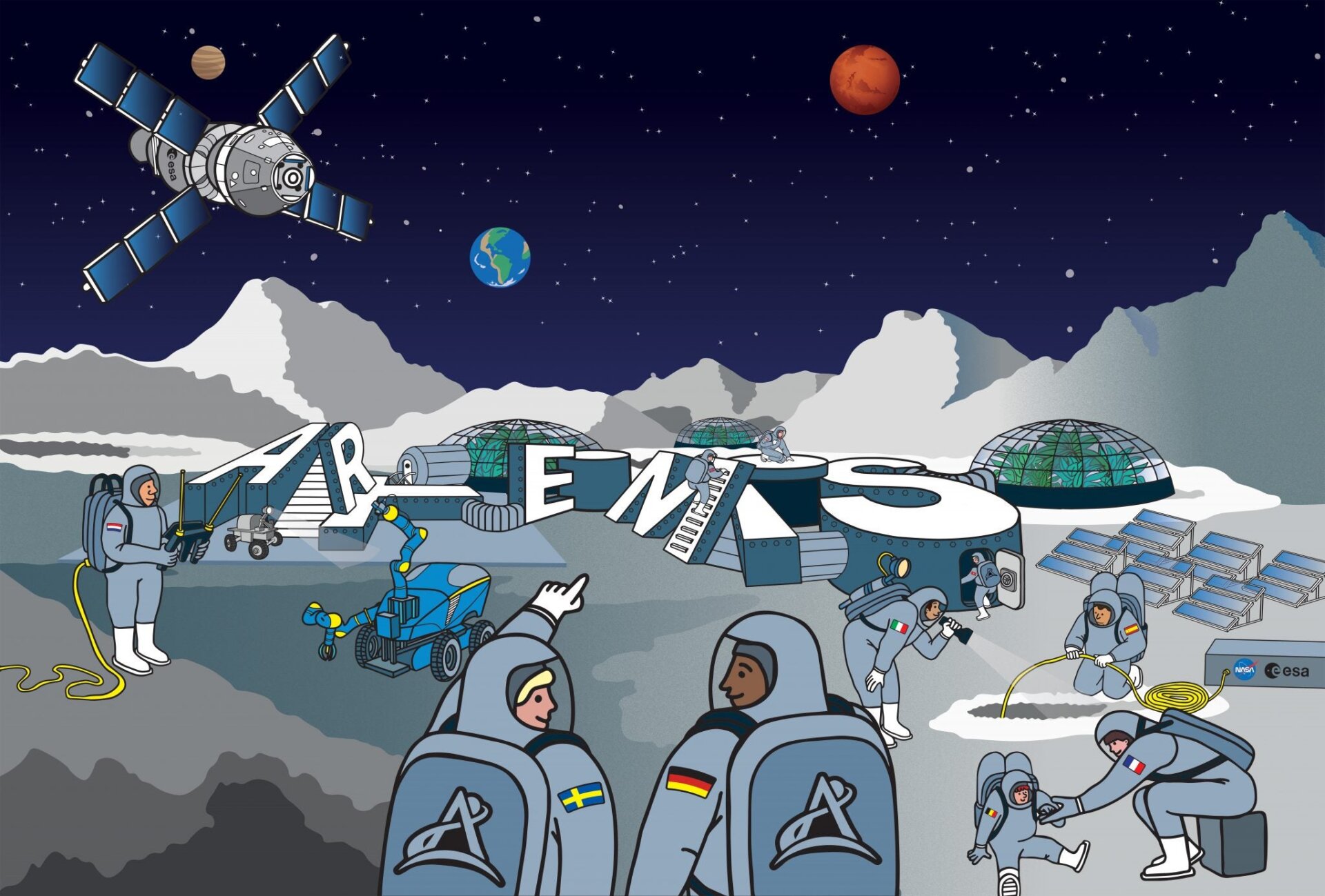 Illustration: ESA/Ziba, Filip, Måns and Edvard