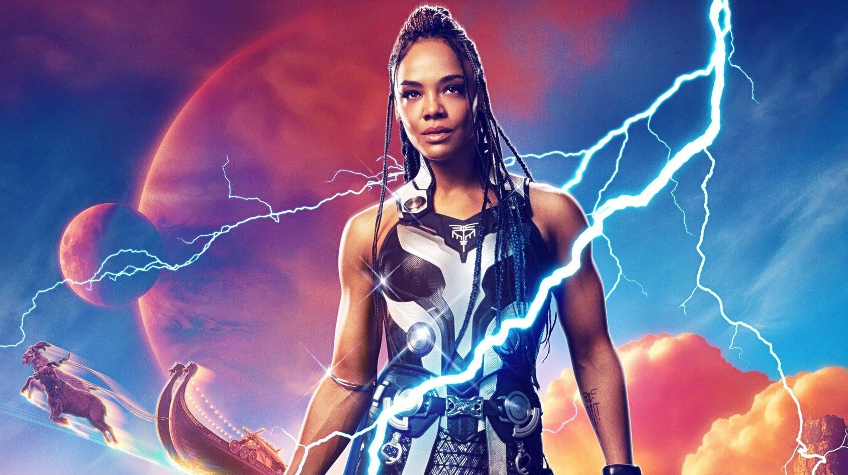 Tessa Thompson as Valykrie in Thor: Love and Thunder.