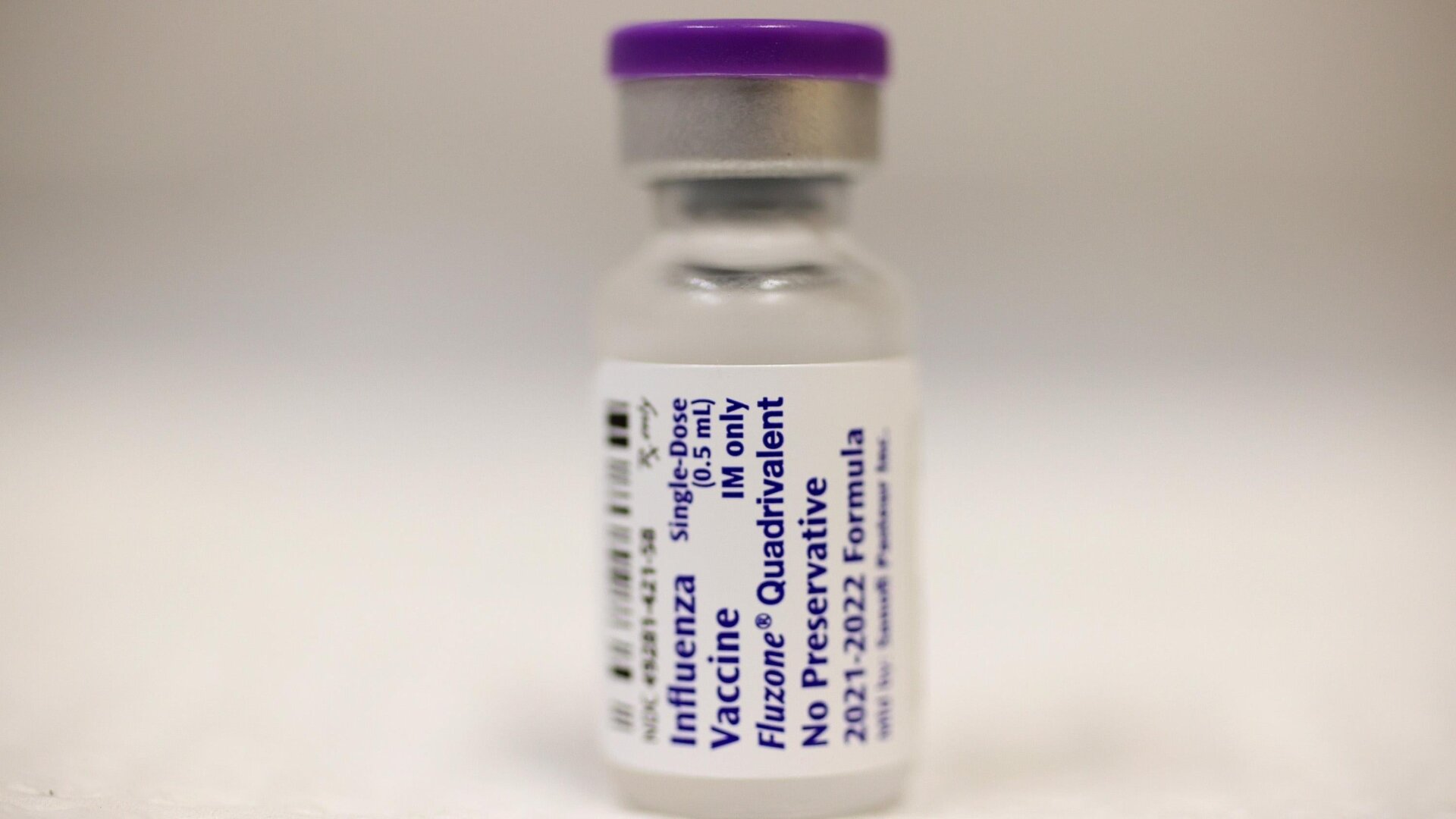 A bottle of influenza vaccine at a CVS pharmacy and MinuteClinic on September 10, 2021 in Miami, Florida.