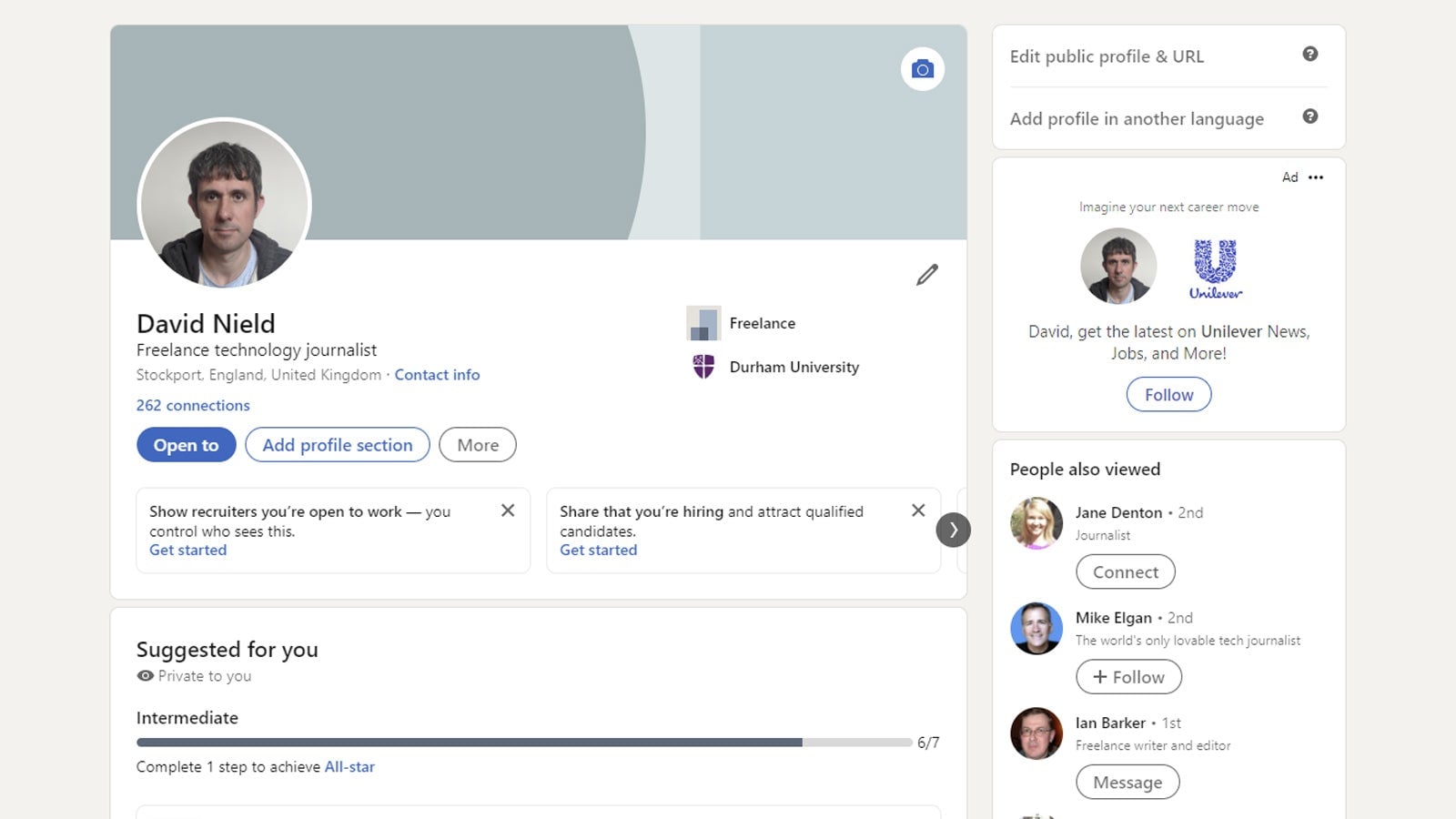 Screenshot: LinkedIn