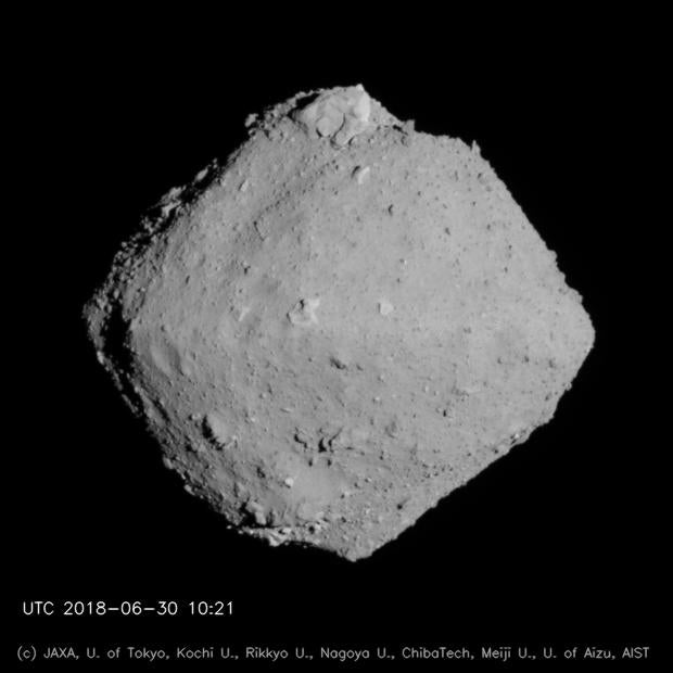 The asteroid Ryugu, imaged from 12 miles away.