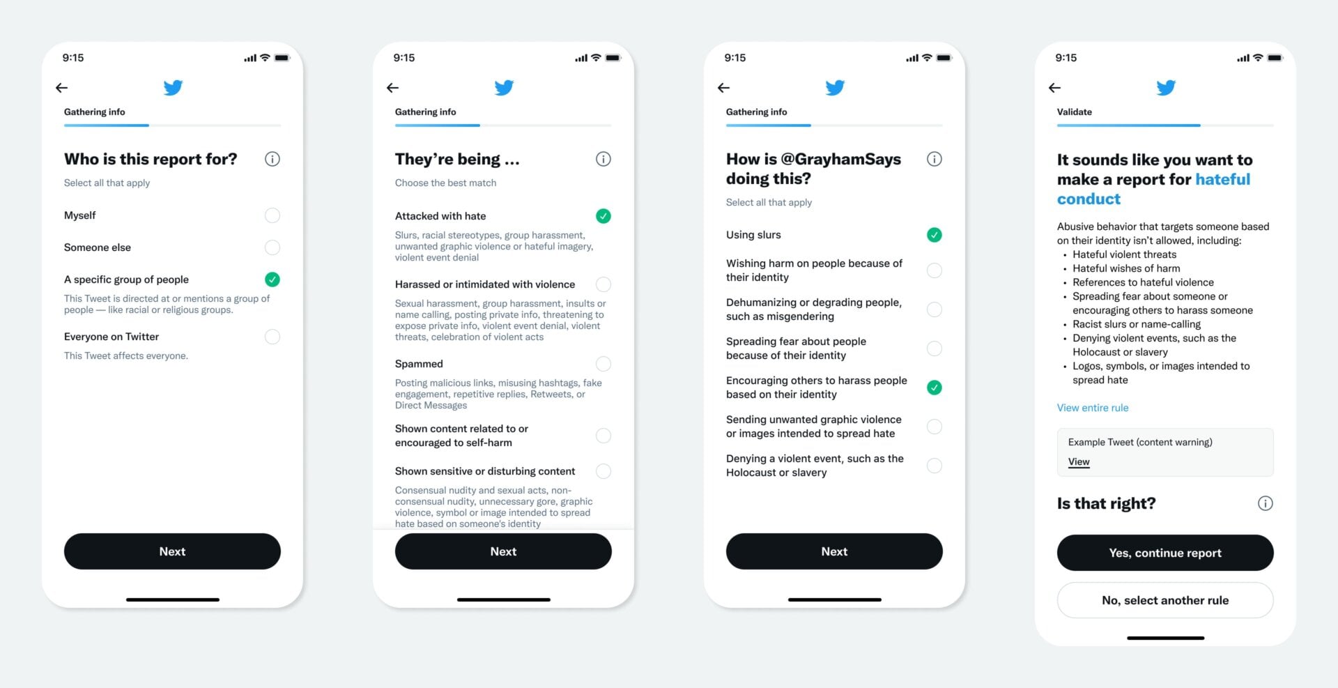 An example of the new system in action.