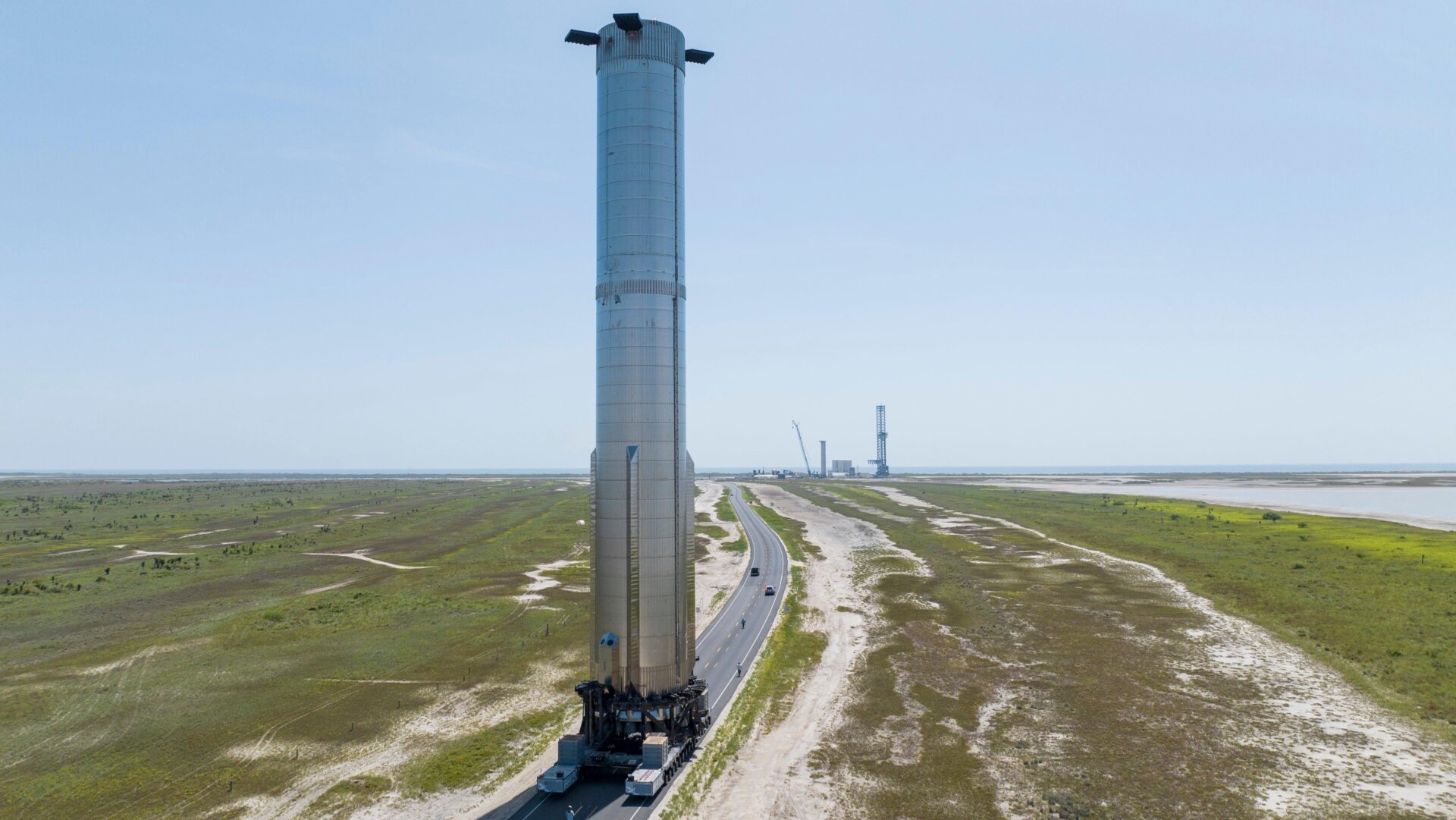 The massive rocket will undergo a series of tests before its ready for takeoff.