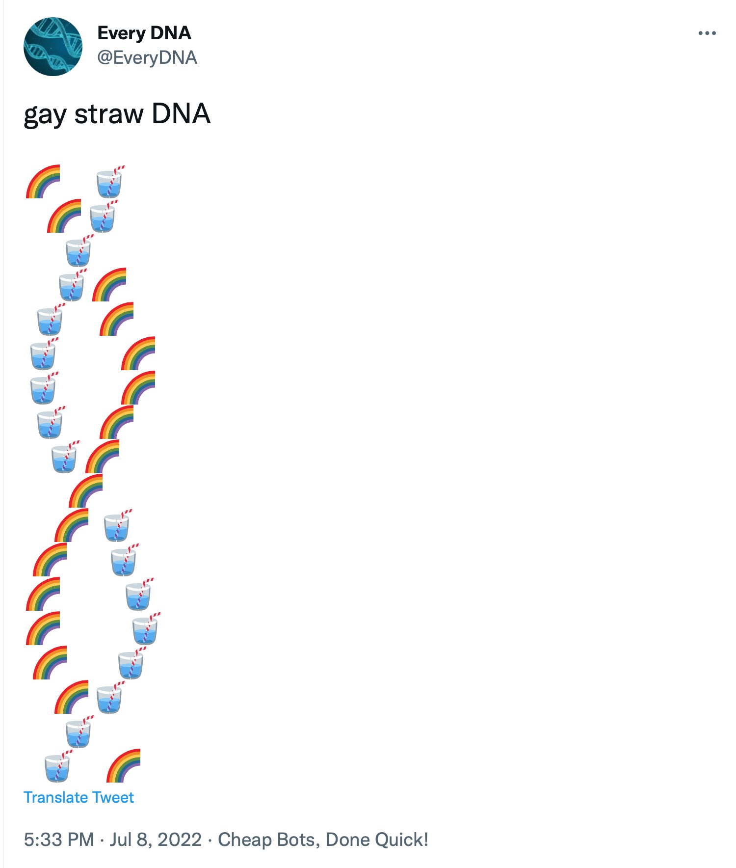 What a happy- and fun-looking strand of DNA.