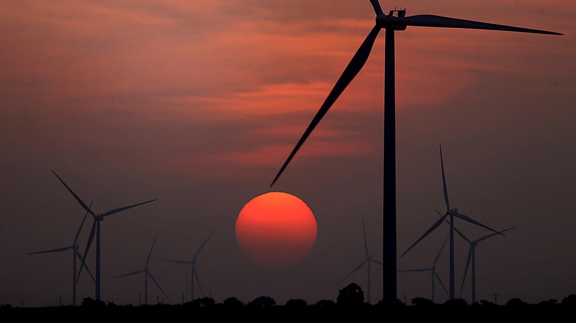 A wind farm in McCook, Texas.