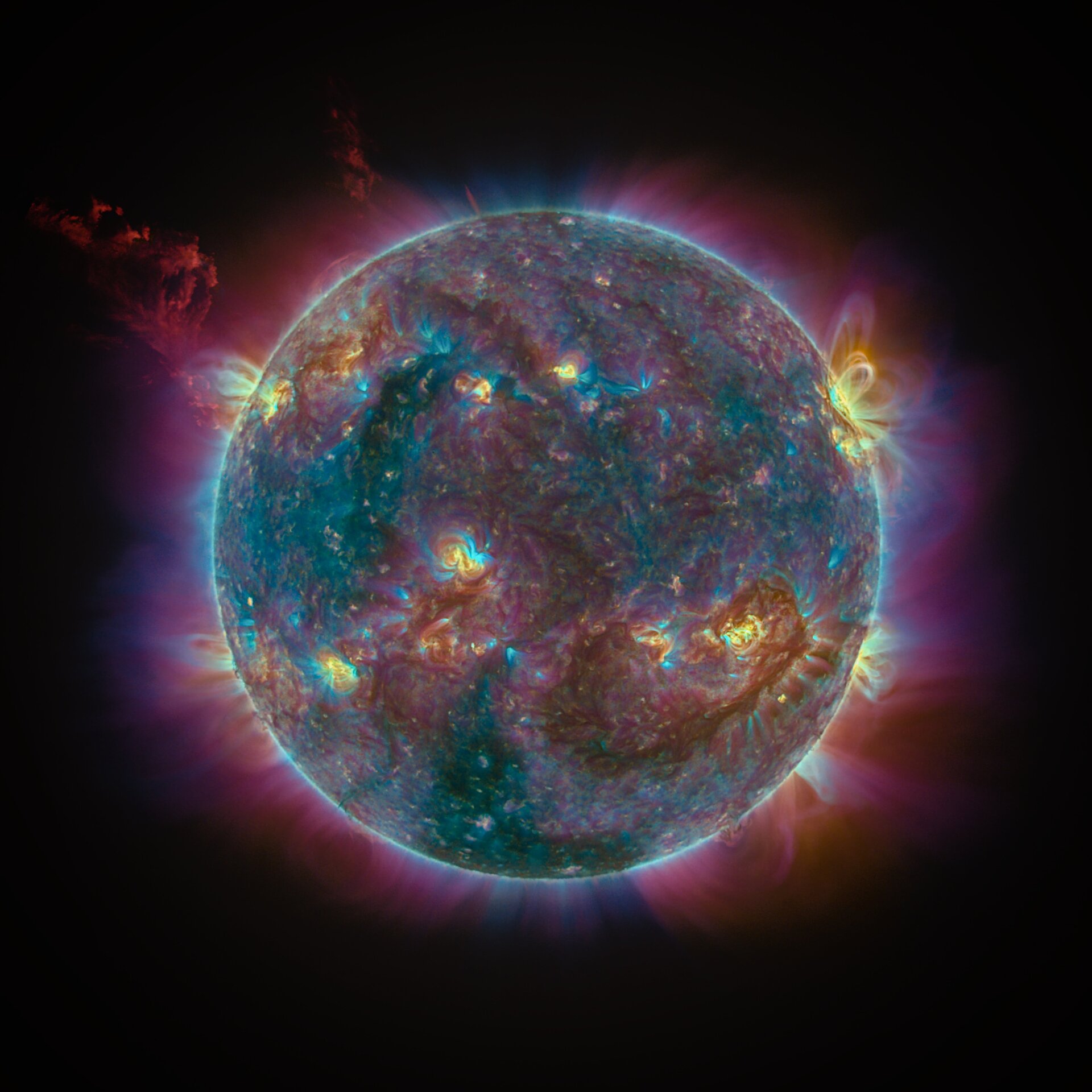The Sun, as seen in ultraviolet light.