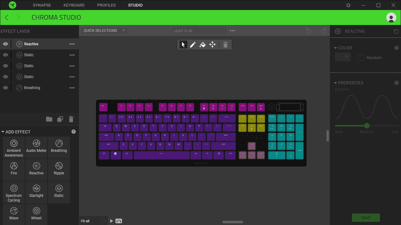 Synapse has gotten less bloated as Razer has moved more functions to the cloud. But you’ll still need it to adjust the backlighting. 