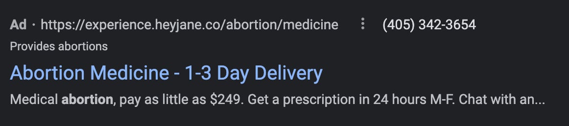 An example of the label.