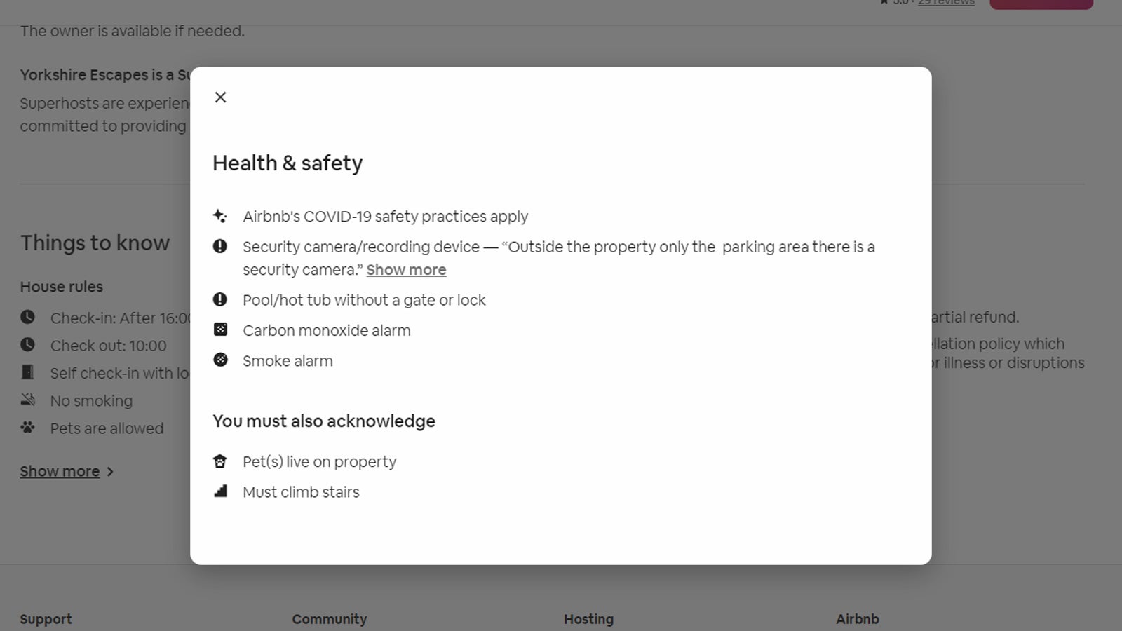 Properties can use security cameras, but they must be declared.
