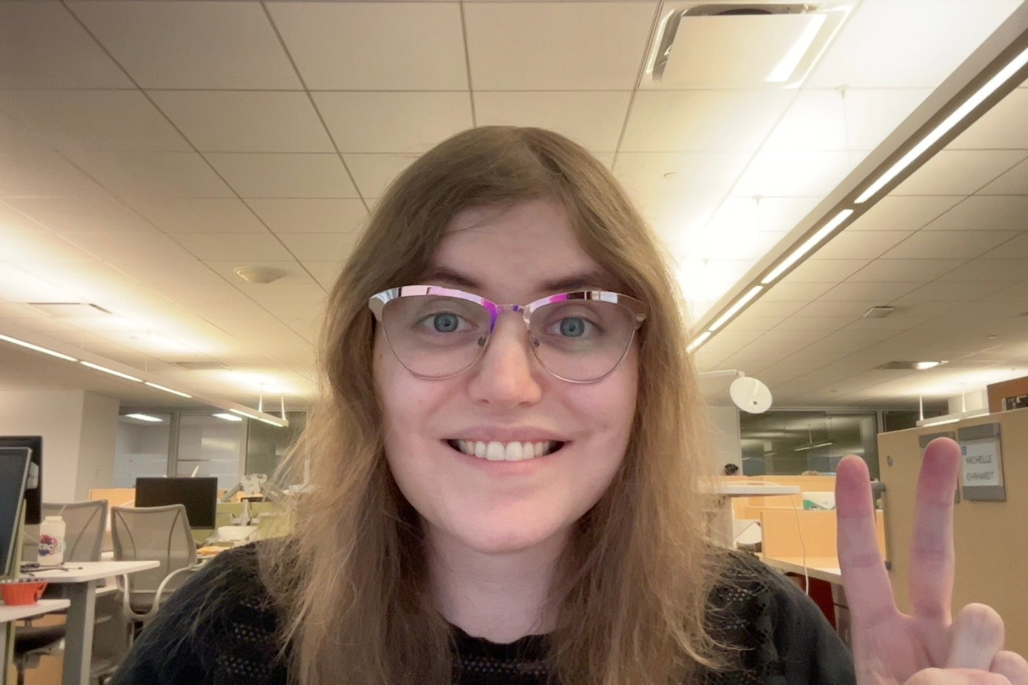 A selfie taken on the new MacBook Air’s webcam