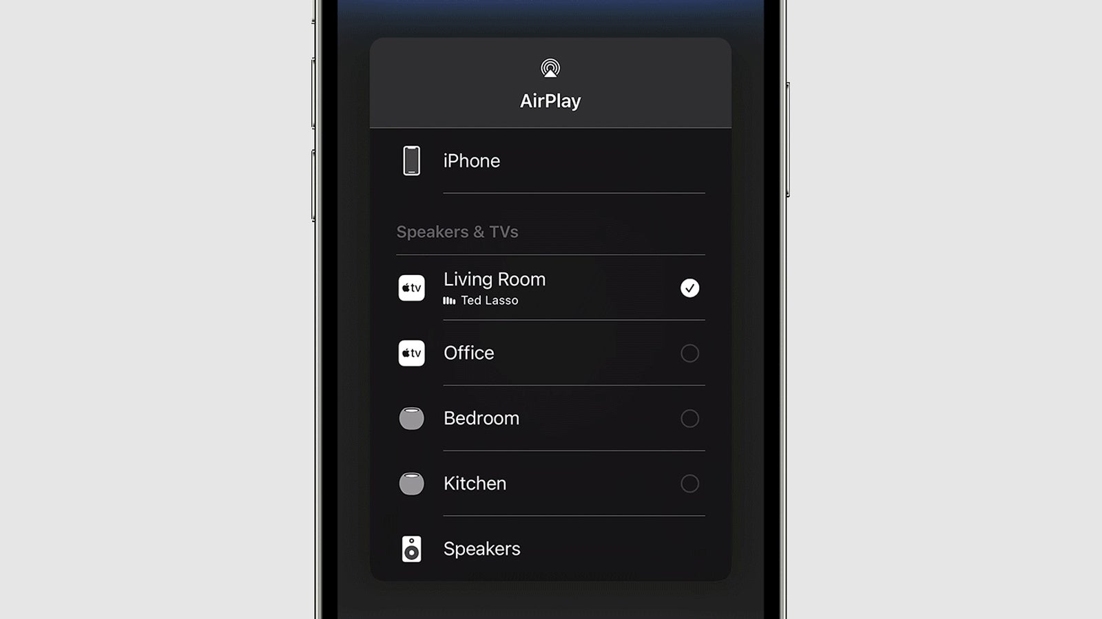 You can mirror your iPhone screen using AirPlay.