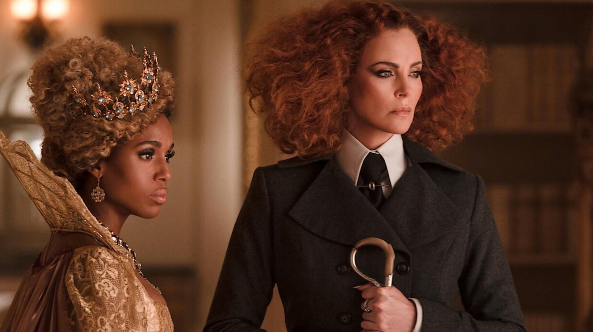 Kerry Washington and Charlize Theron in School for Good and Evil.