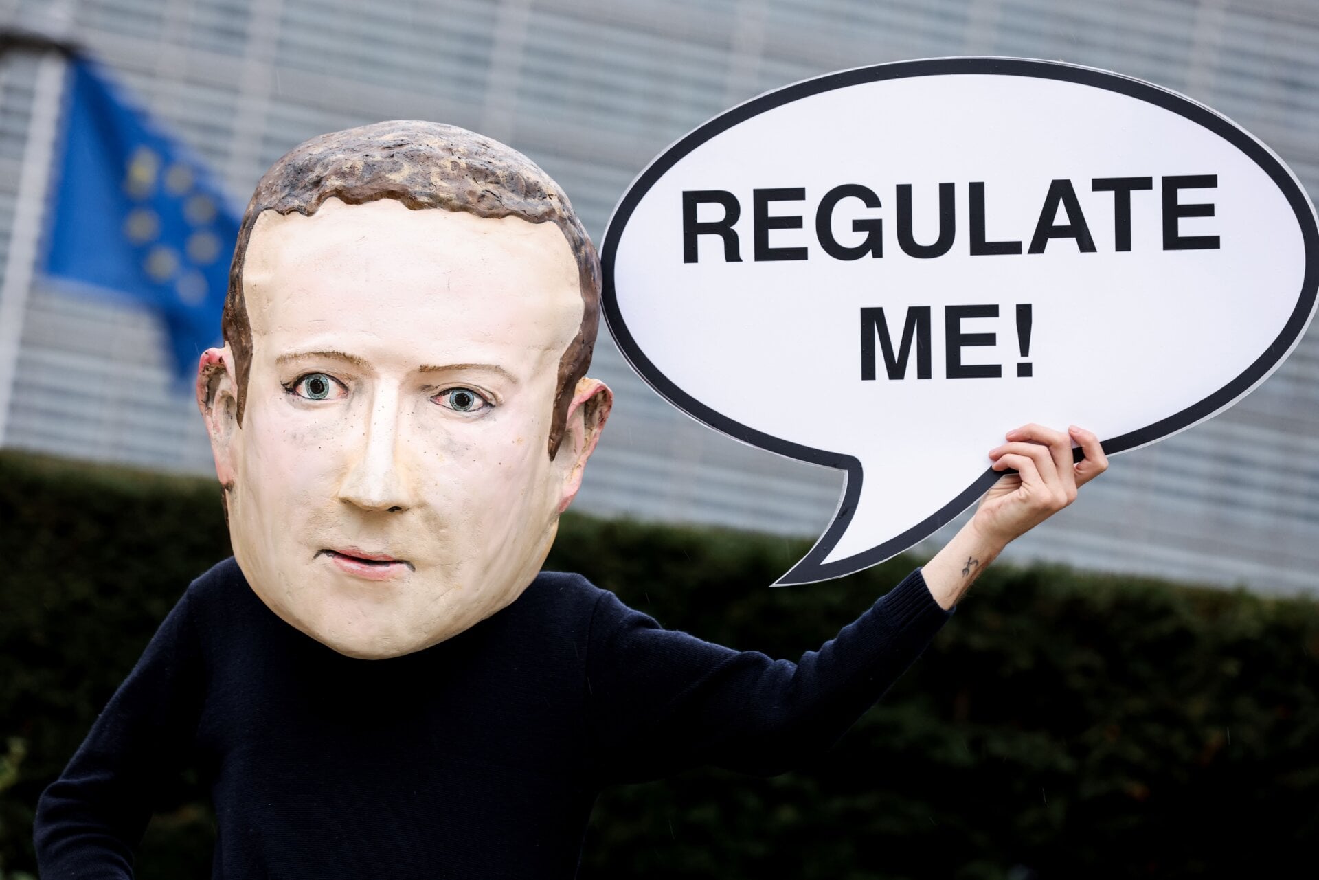 Papier-mâché Zuckerberg is going to get what he asked for.
