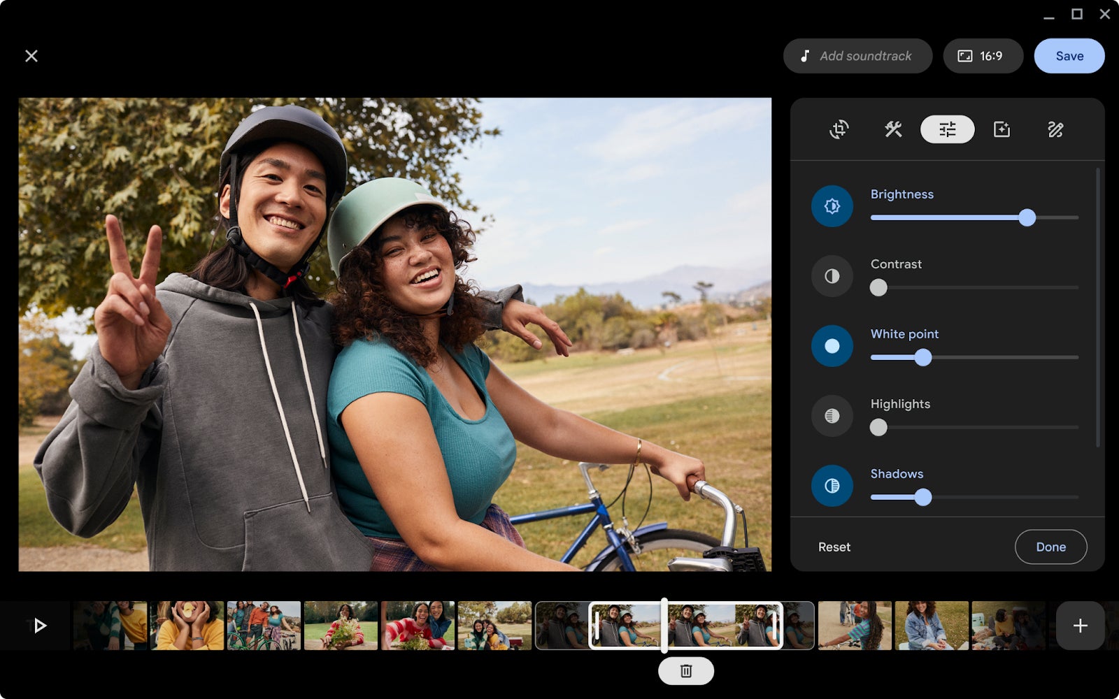 Google Photos’ built-in video editor is coming first to Chromebooks this fall. 