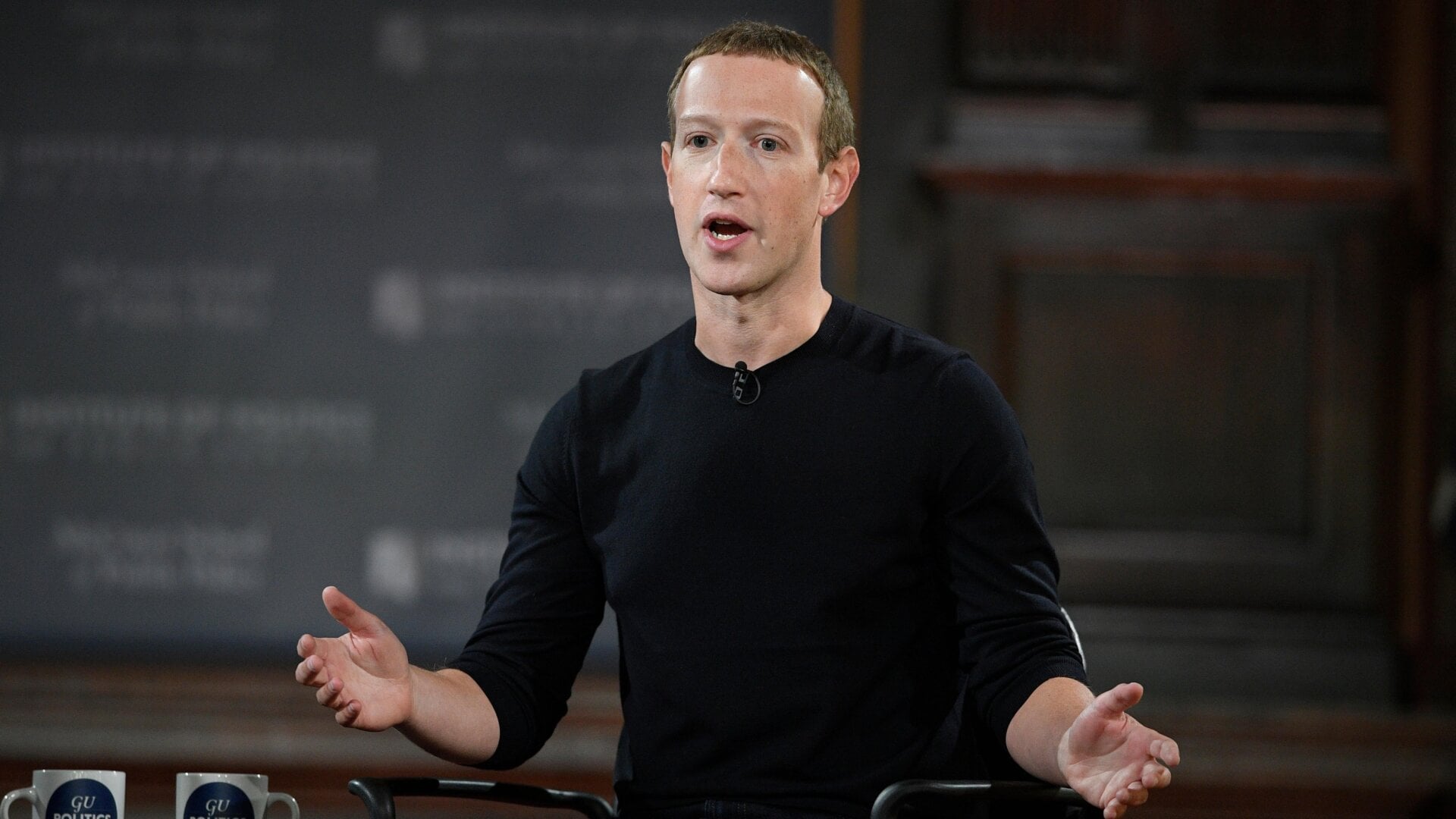 Meta CEO Mark Zuckerberg speaks at Georgetown University in Washington, Thursday, Oct. 17, 2019.