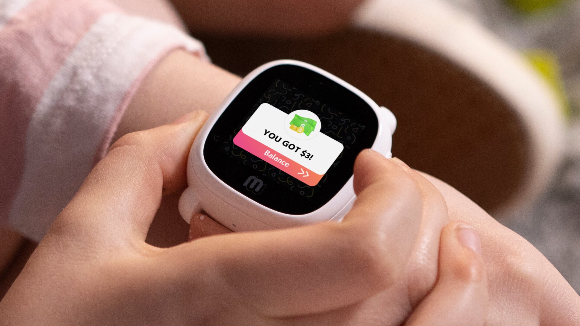 Money can be loaded onto a virtual debit card connected to the smartwatch through a smartphone app.