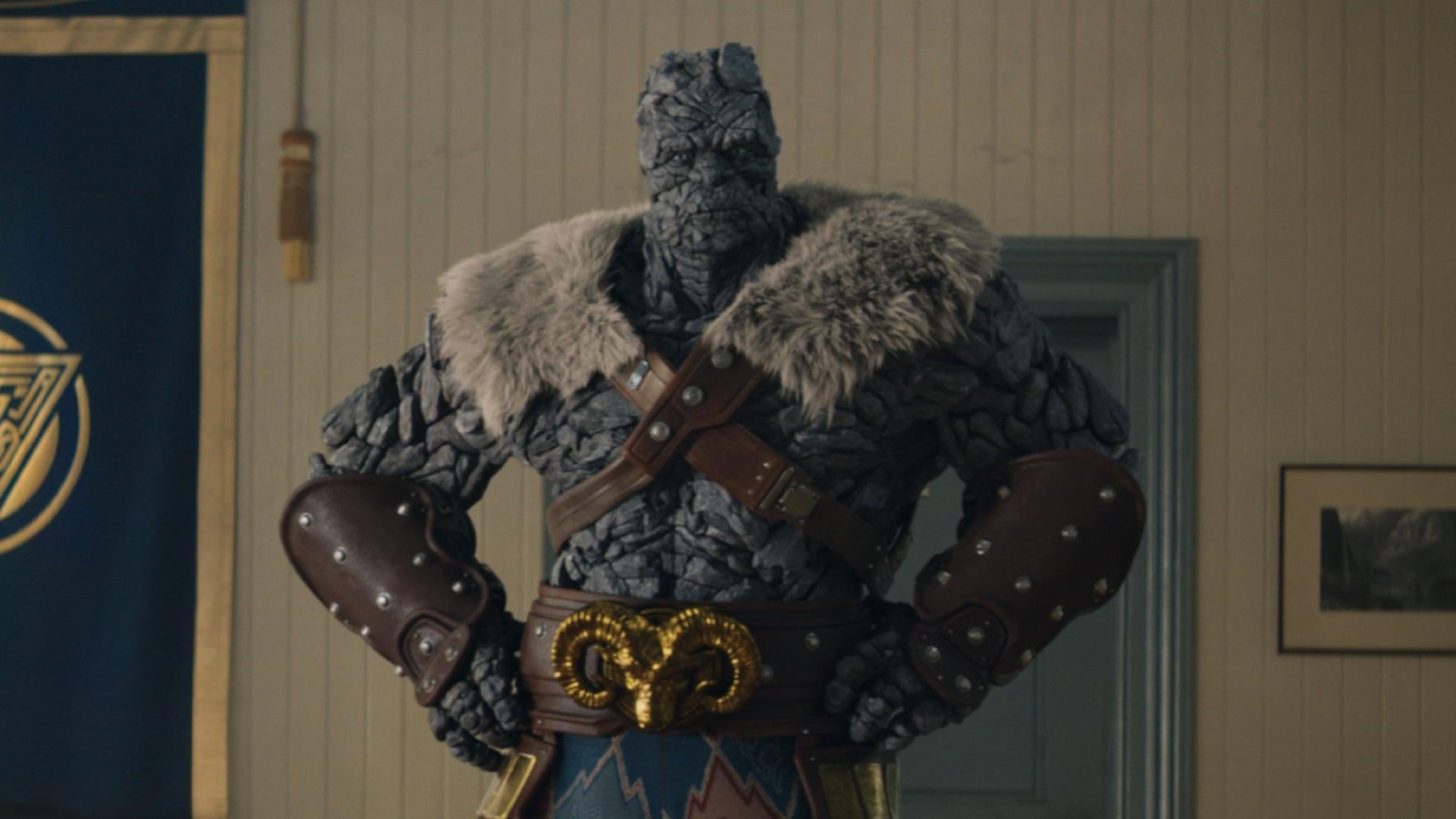 Korg, played by co-writer and director Taika Waititi.
