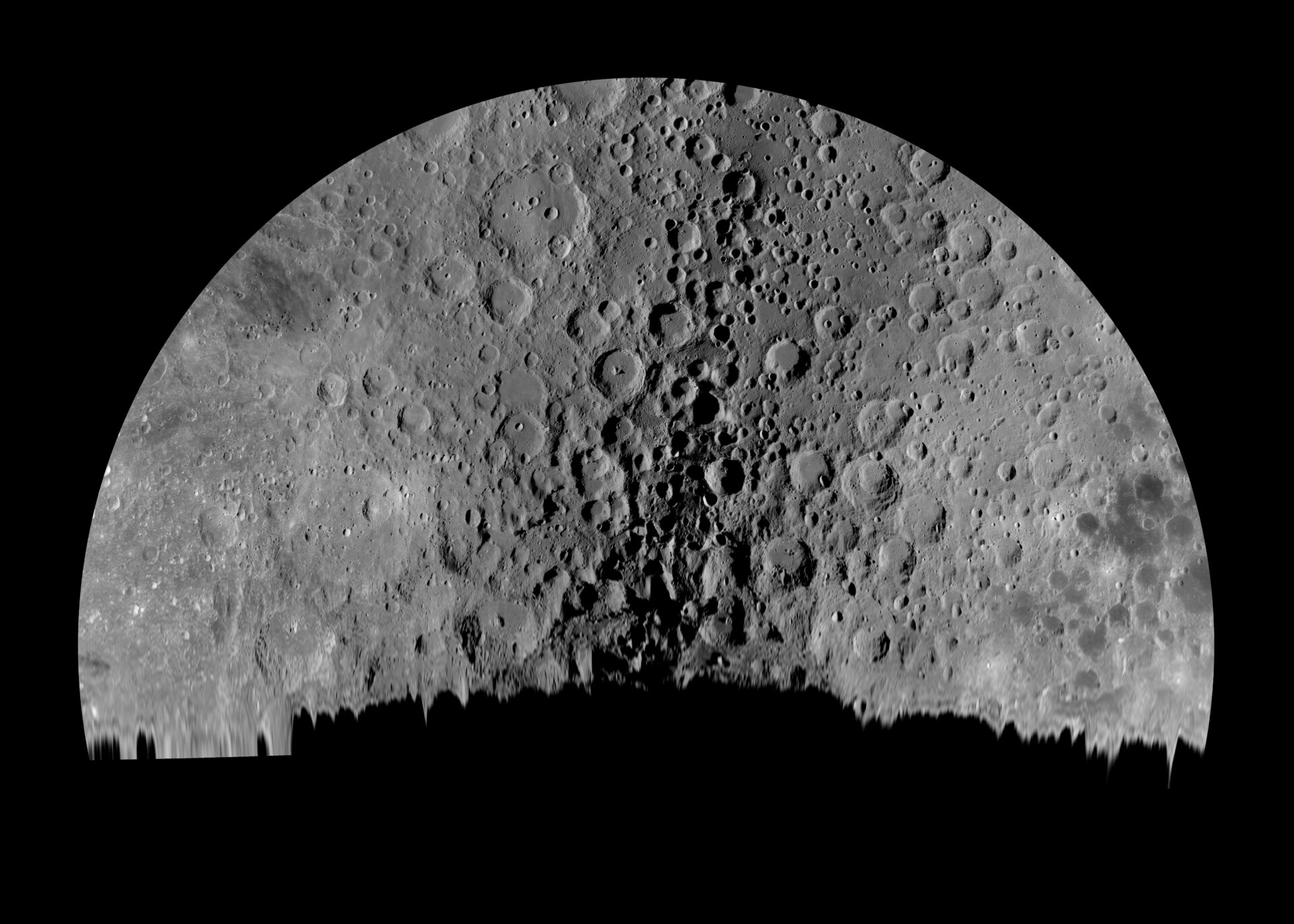 A panorama of the Moon’s south pole.