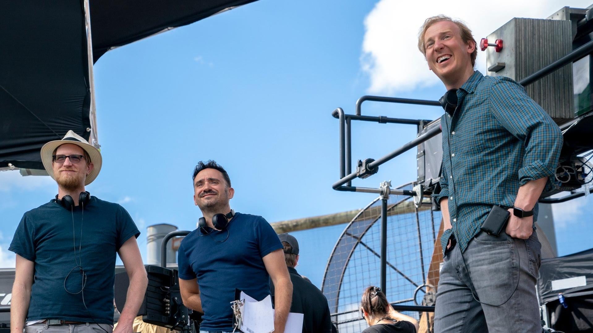 Bayona with Payne (left) and McKay (right)