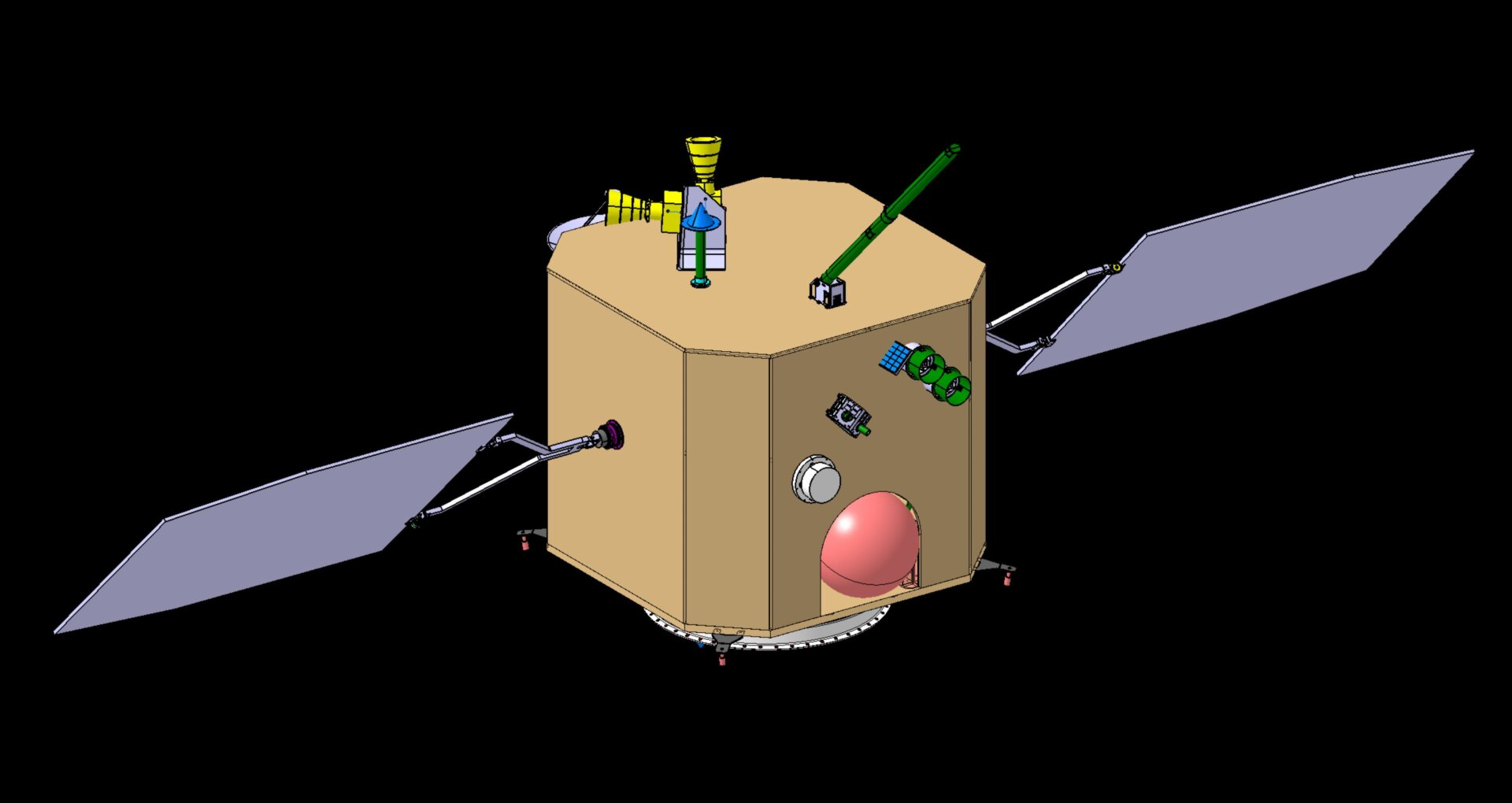 Diagram depicting the Korea Pathfinder Lunar Orbiter (KPLO).