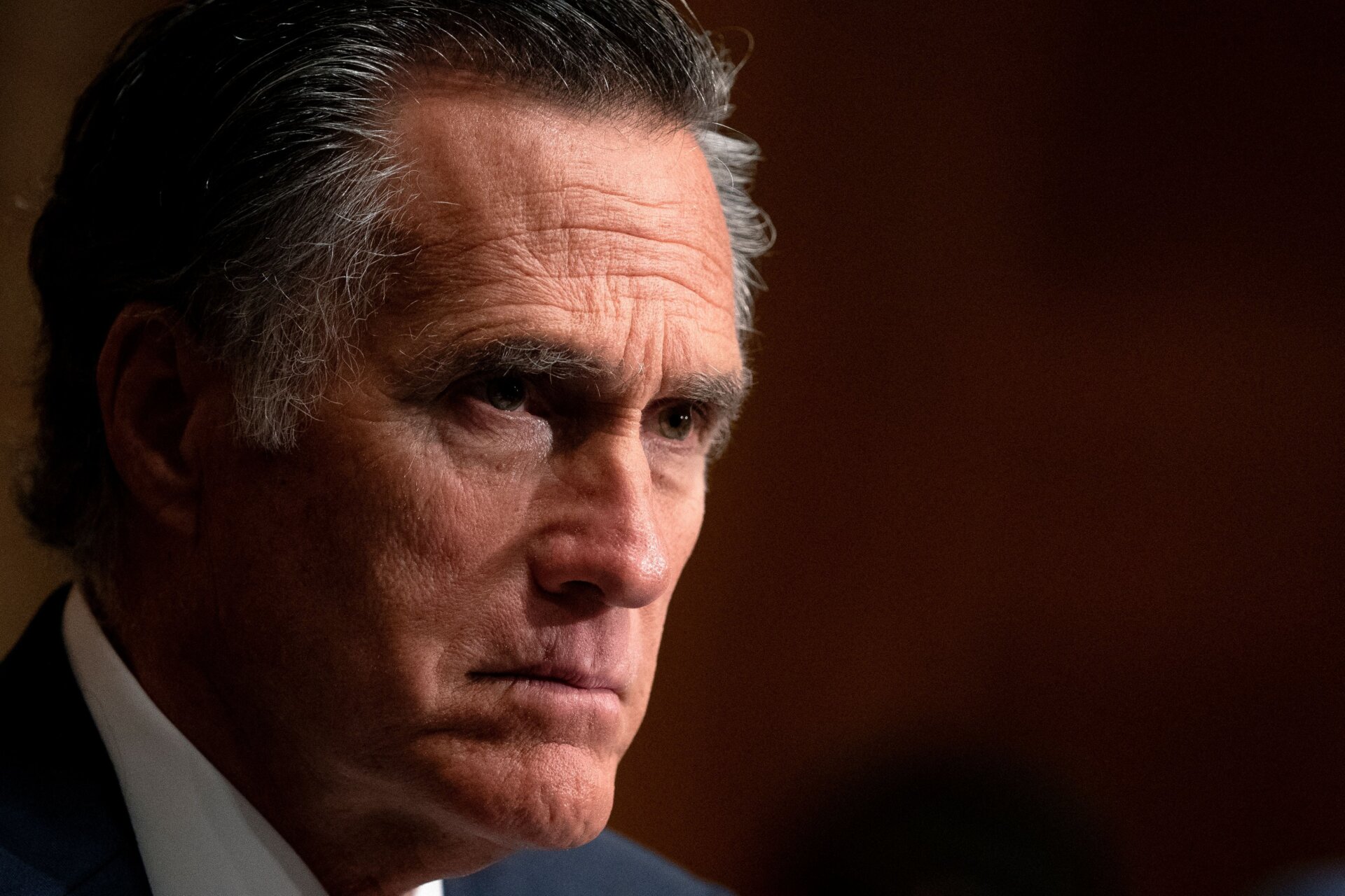 Senator Mitt Romney (R-UT) listens during the Senate Health, Education, Labor, and Pensions Committee hearing on Capitol Hill in Washington,DC on July 20, 2021.