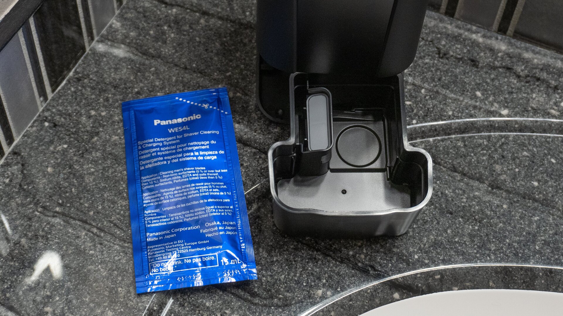 Instead of pricey cleaning cartridges, the Arc6's dock allows you to mix your own with water and detergent.