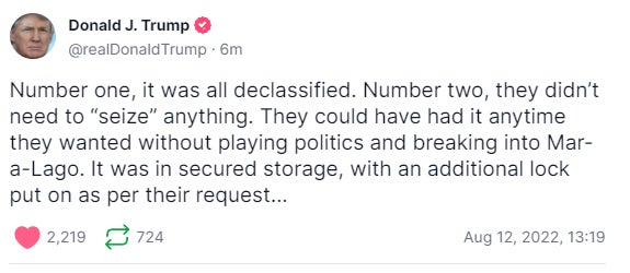 Screenshot: Truth Social