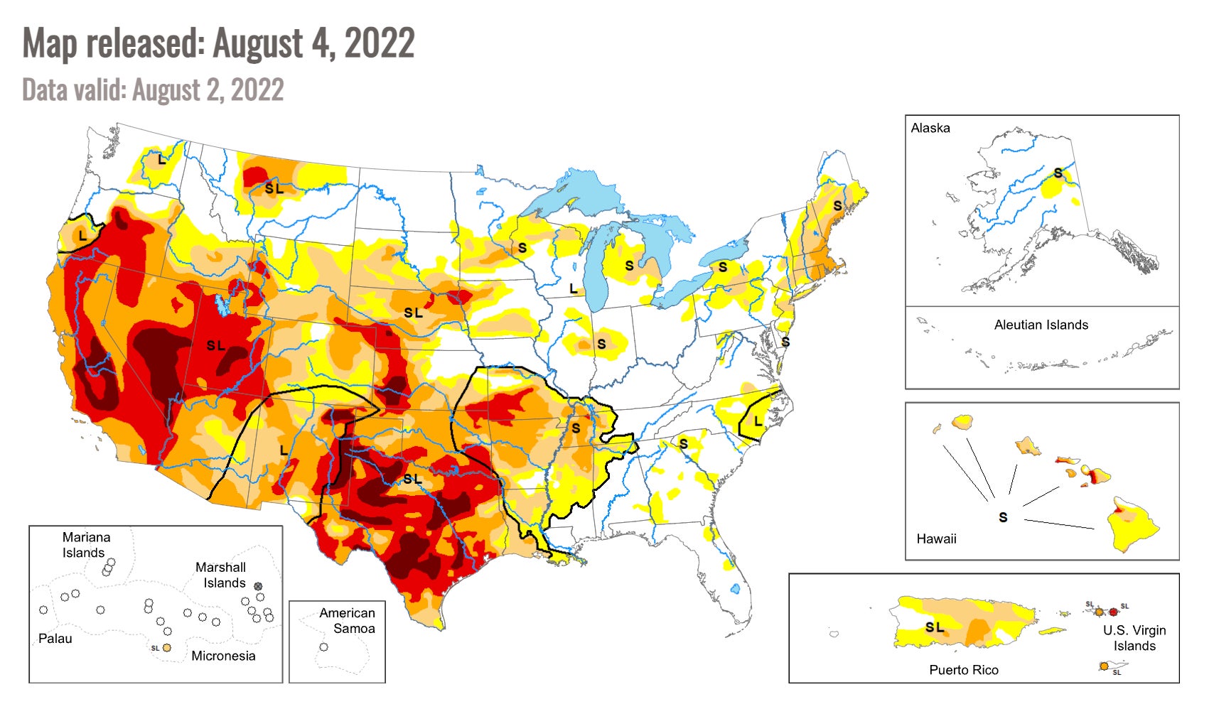 August 4 drought map 