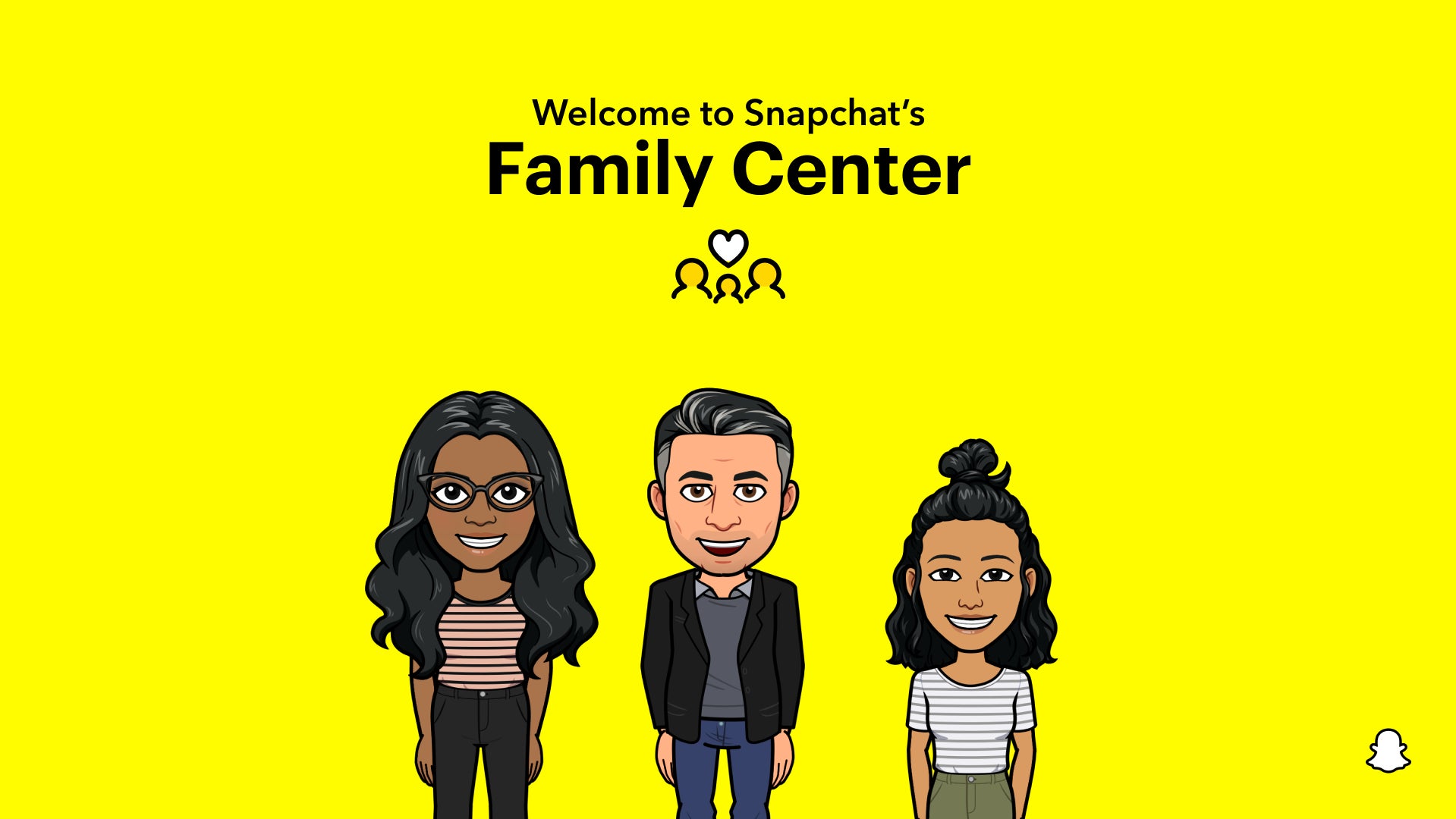 It’s unclear who these Bitmojis are, but apparently they’re waiting for you at the Snapchat Family Center.