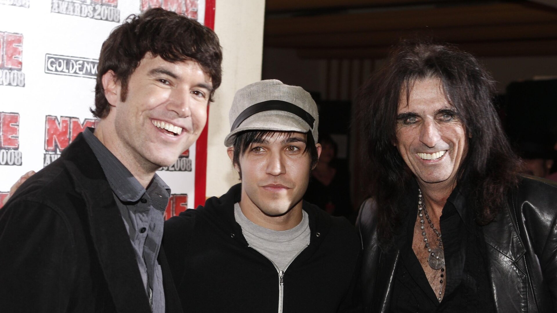 Believe it or not, more than one photo of MySpace Tom exists. Here he is with Fall Out Boy’s Pete Wentz and Alice Cooper in 2008.