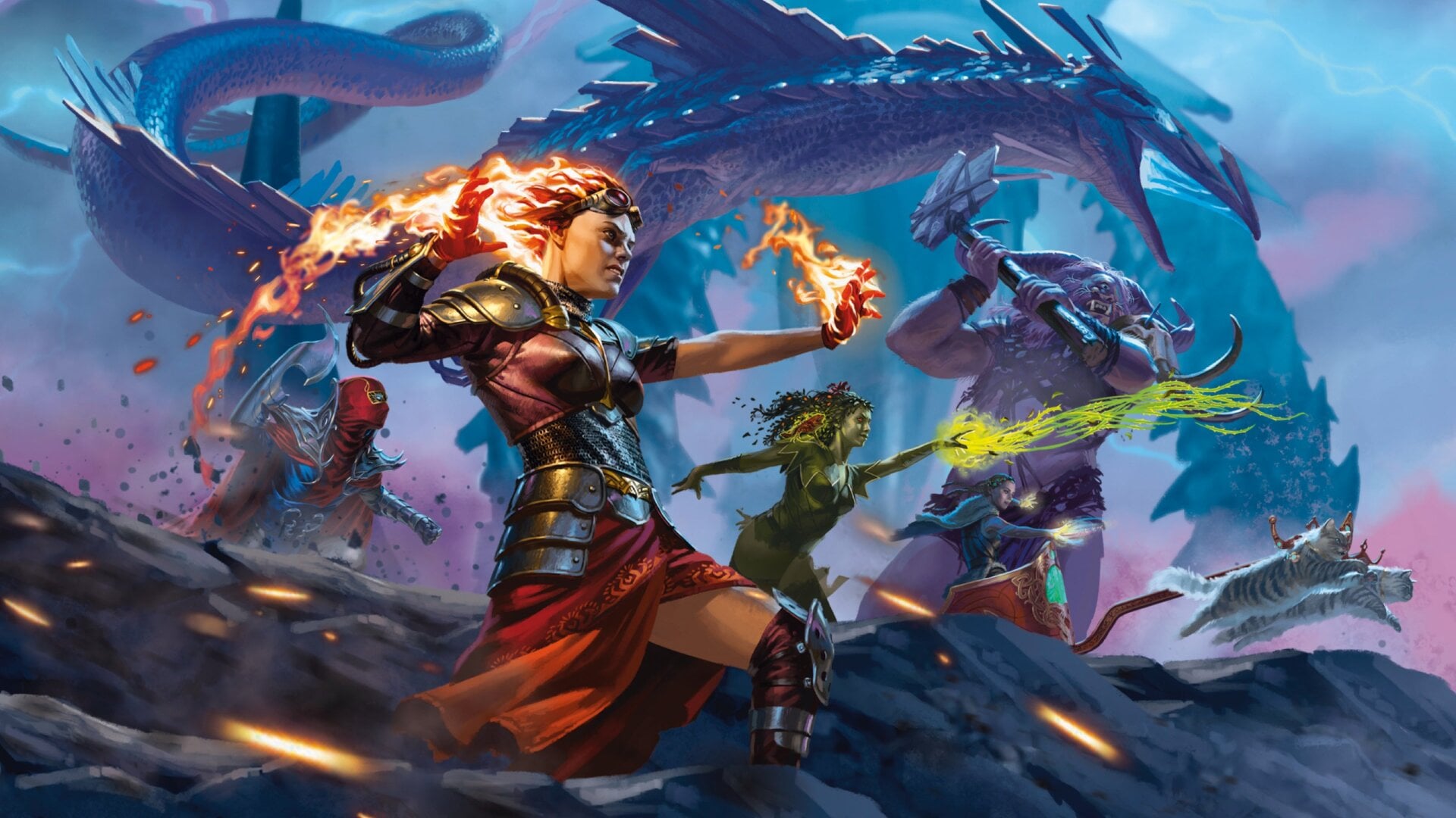 Inset of Chris Rallis’ art for Magic: The Gathering’s March of the Machine series.